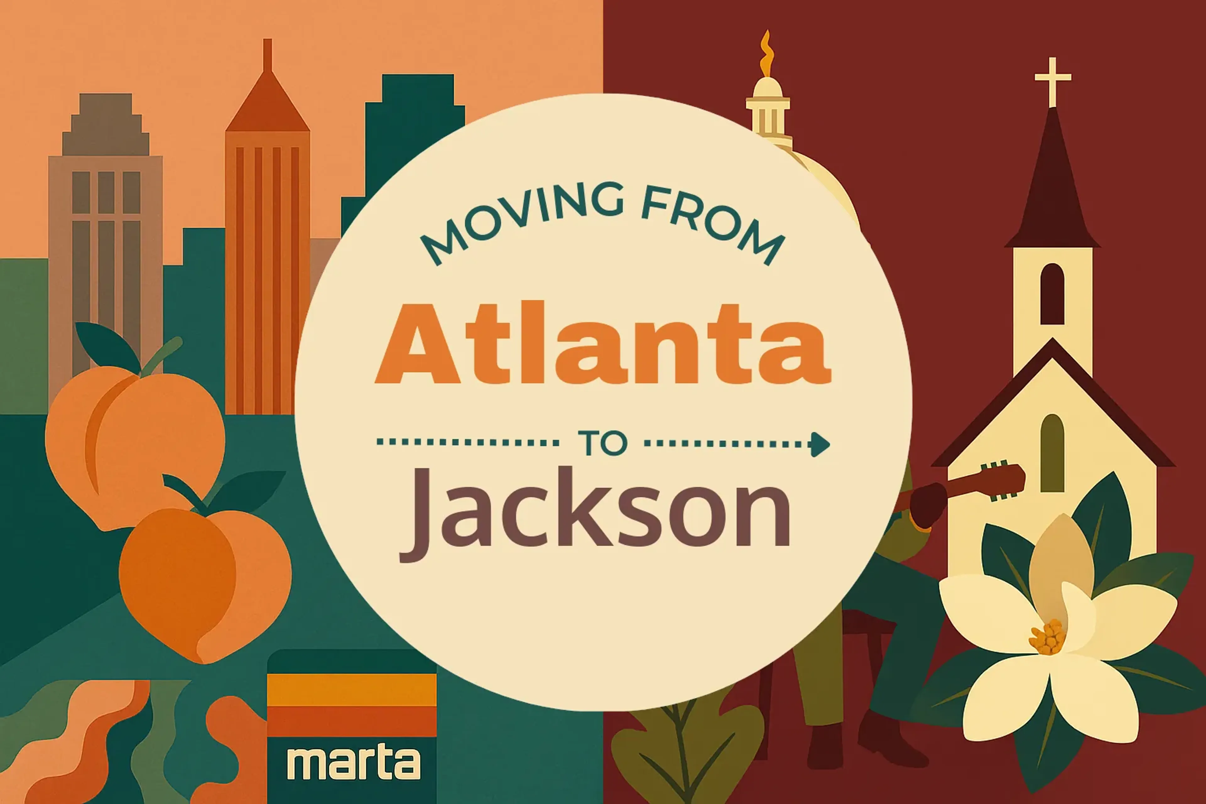 Side-by-side comparison of Atlanta to Jackson moving companies