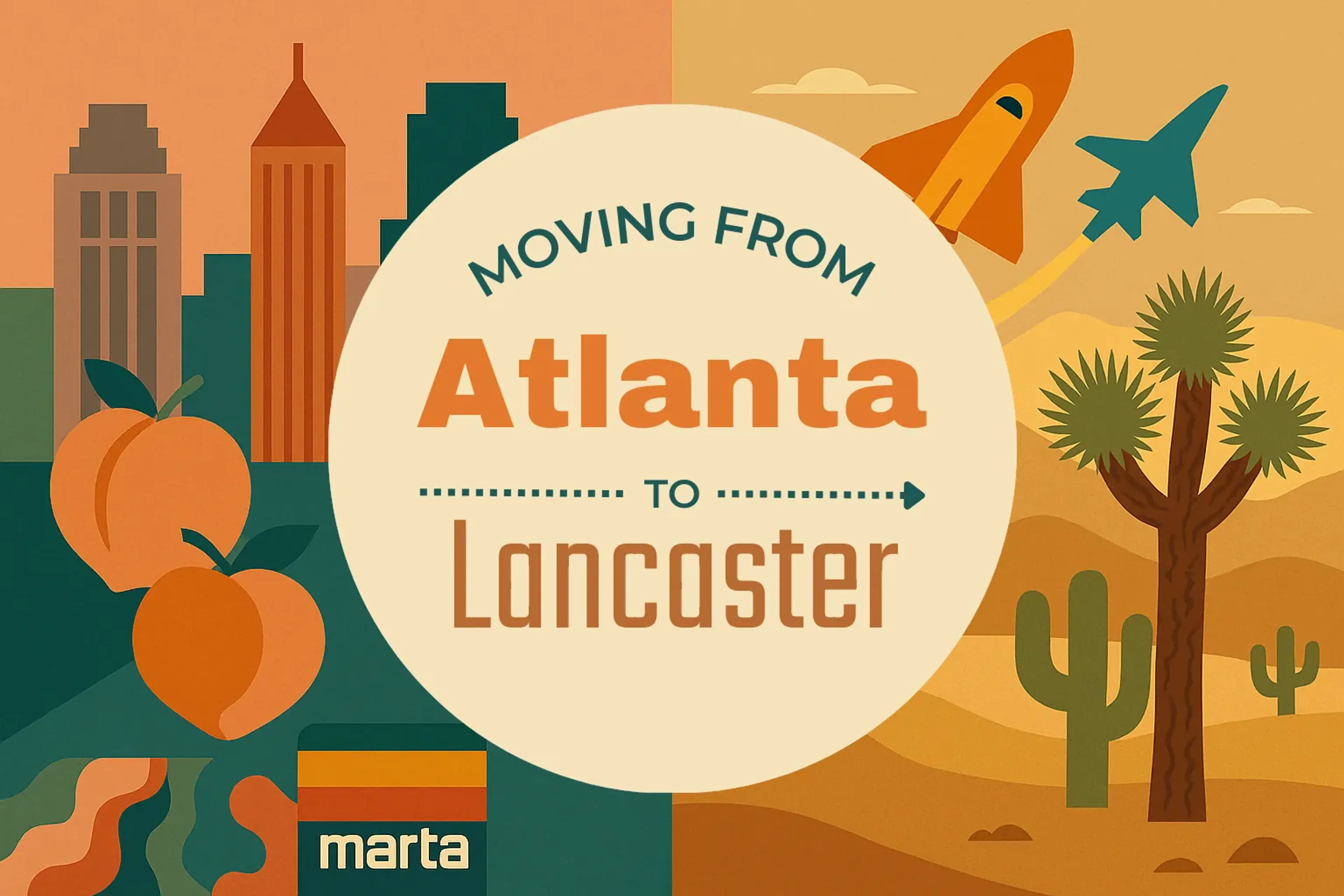 Side-by-side comparison of Atlanta to Lancaster moving companies