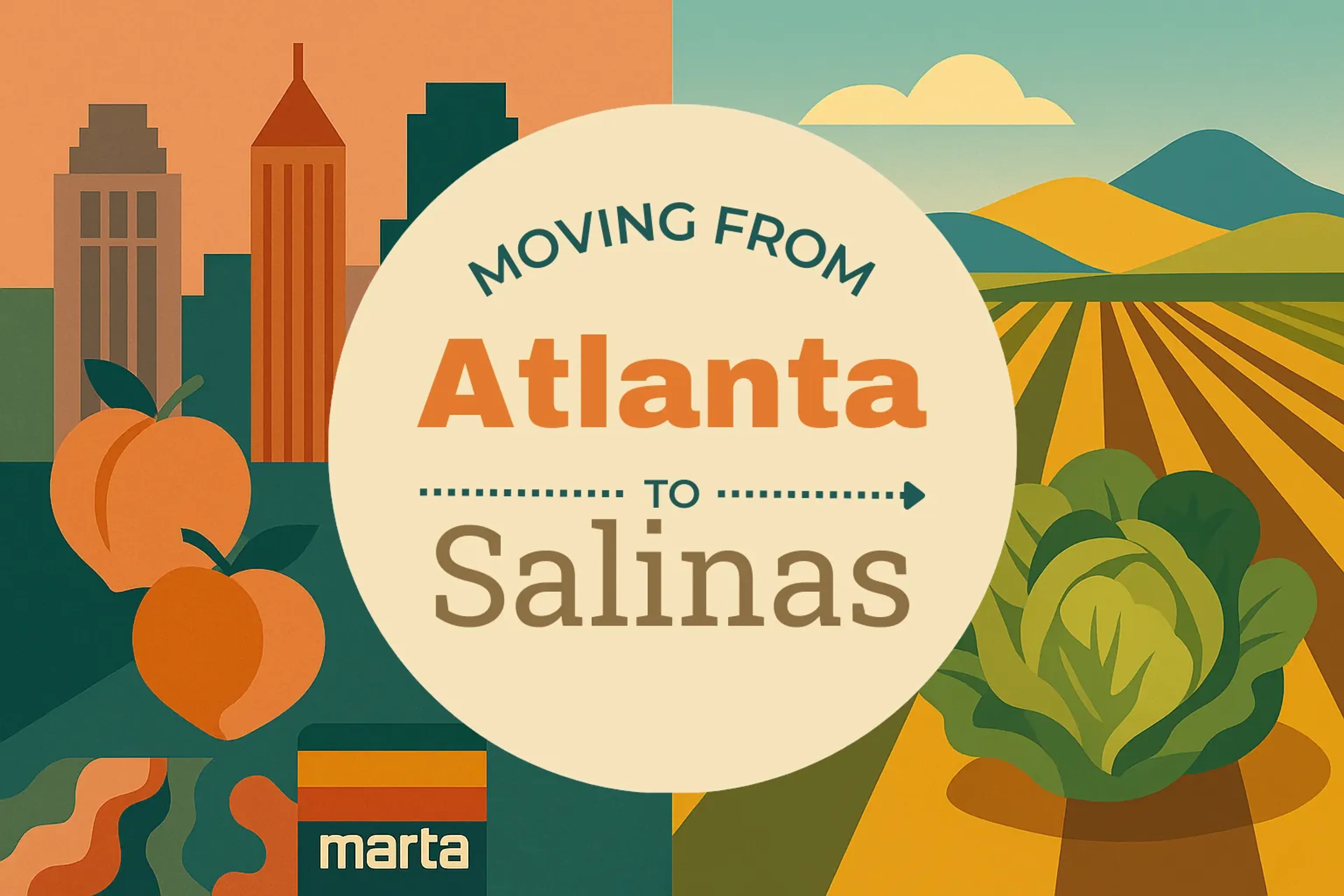Side-by-side comparison of Atlanta to Salinas moving companies