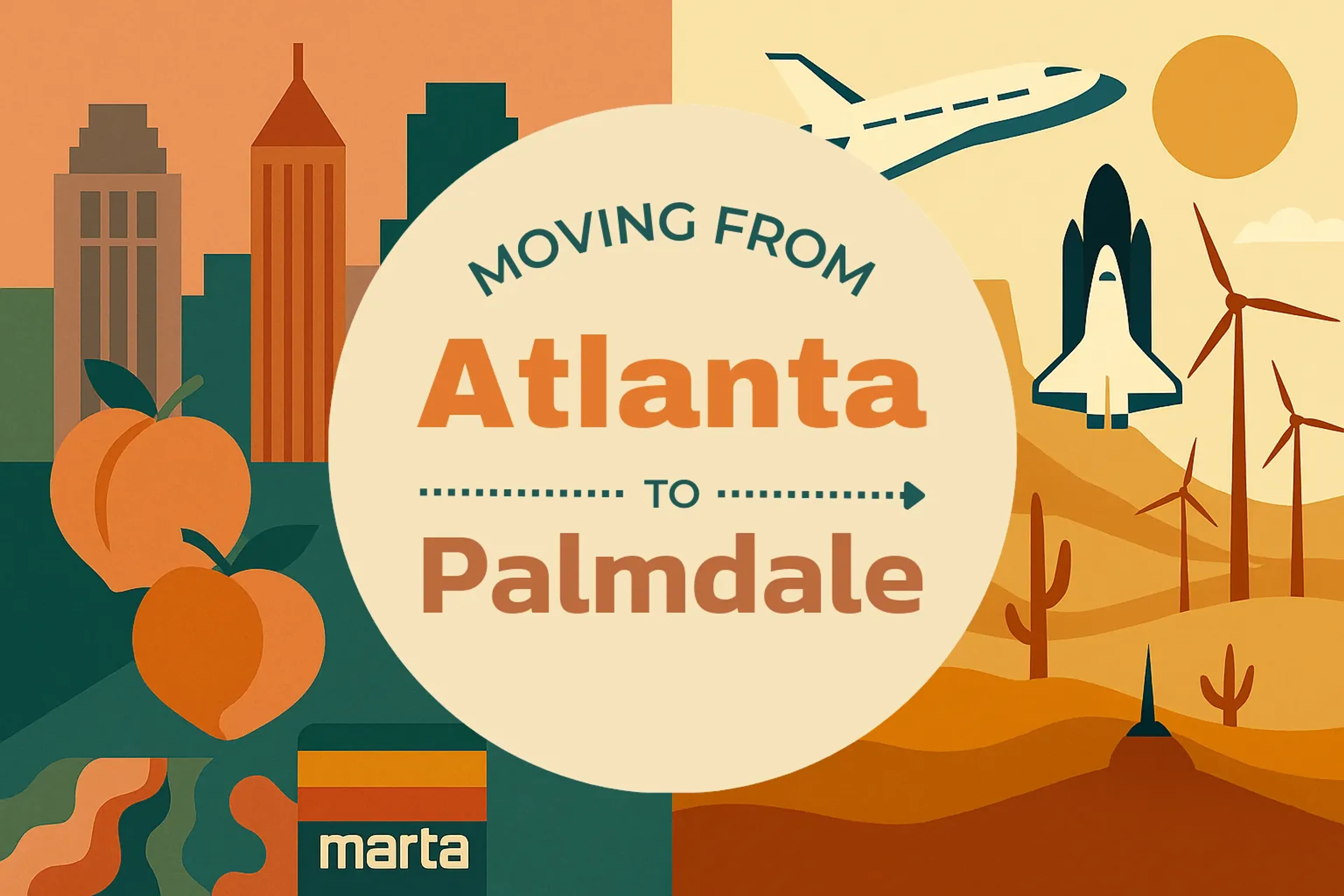 Side-by-side comparison of Atlanta to Palmdale moving companies
