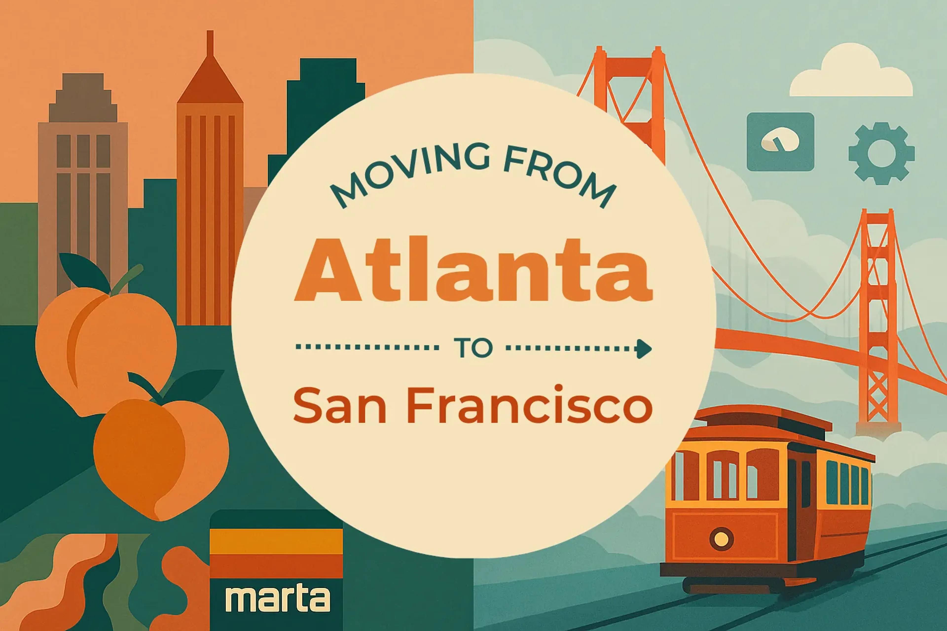 Side-by-side comparison of Atlanta to San Francisco moving companies
