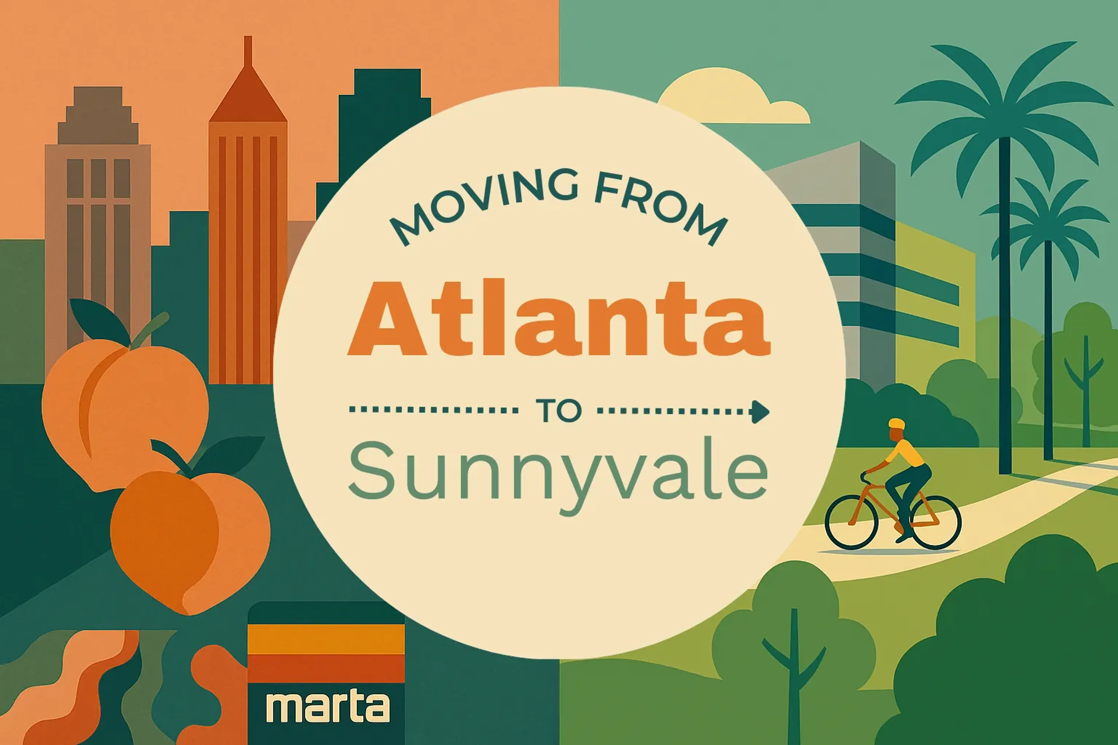 Side-by-side comparison of Atlanta to Sunnyvale moving companies
