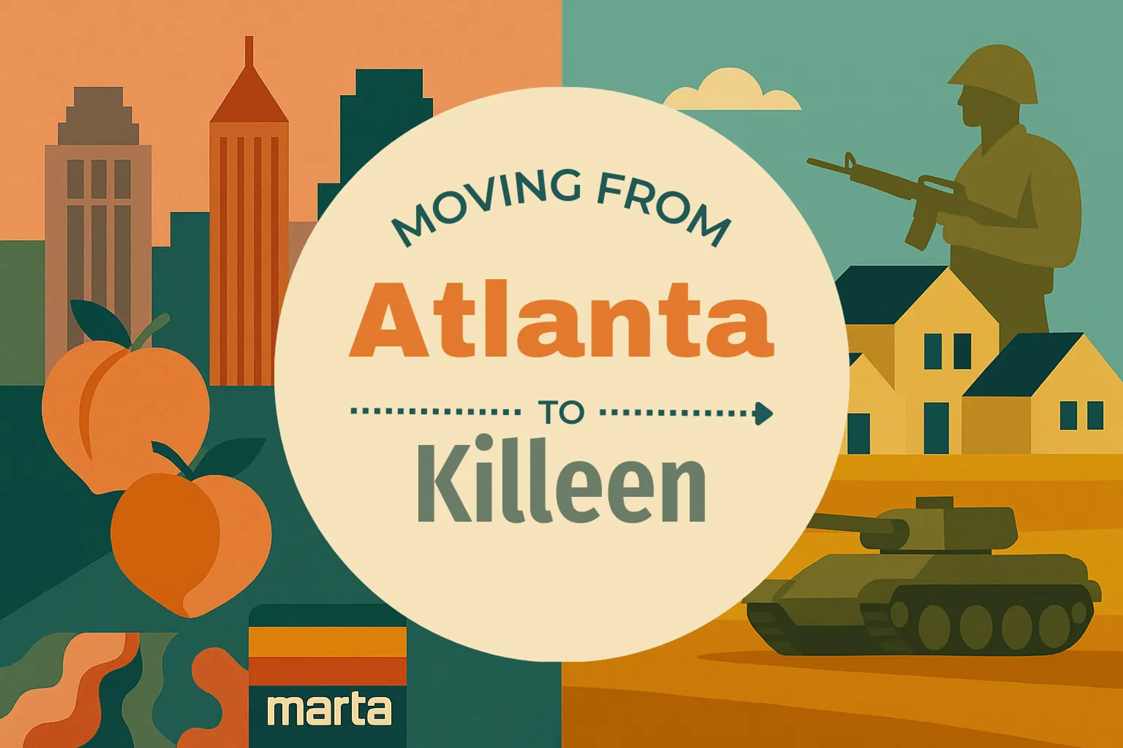 Side-by-side comparison of Atlanta to Killeen moving companies