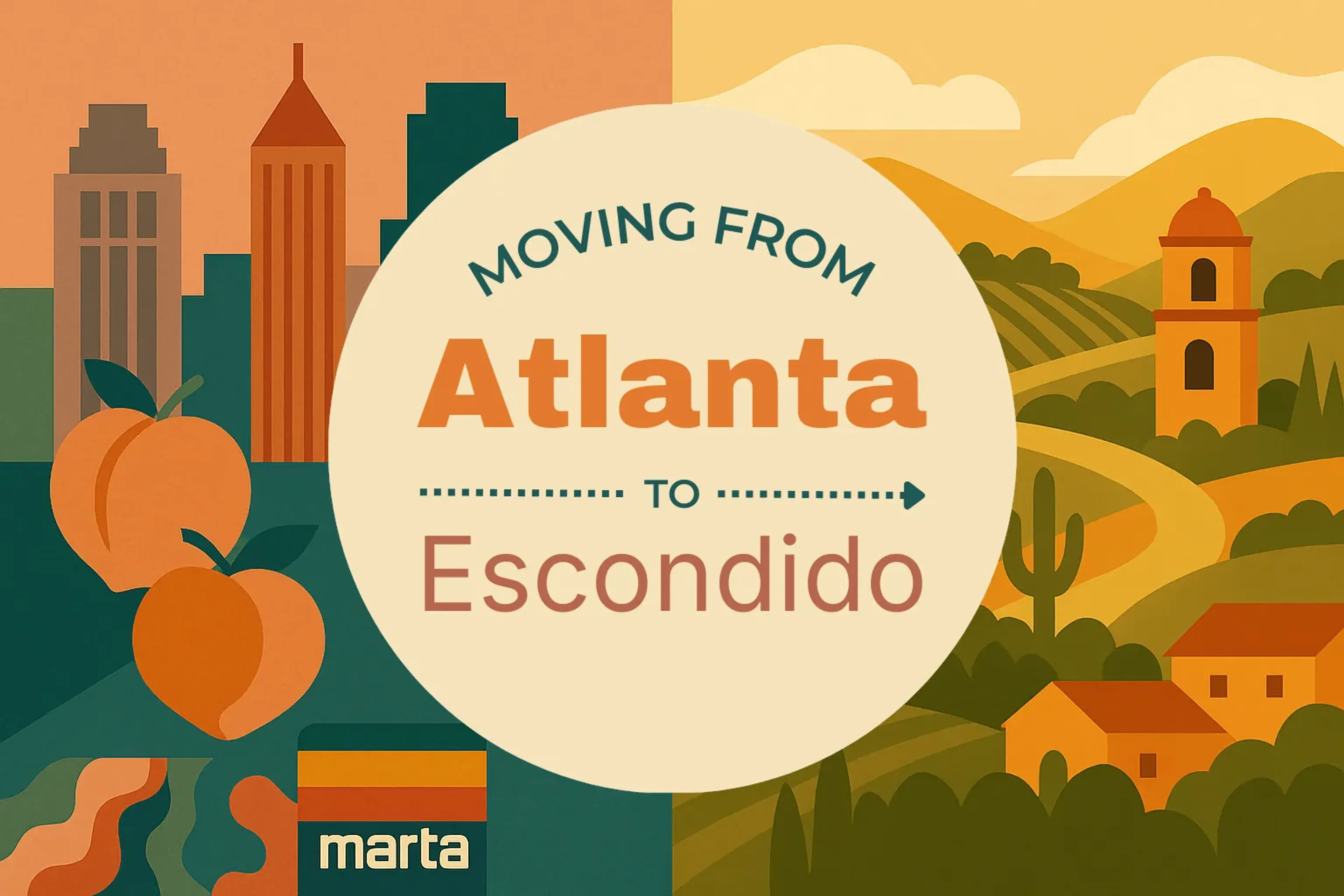 Side-by-side comparison of Atlanta to Escondido moving companies