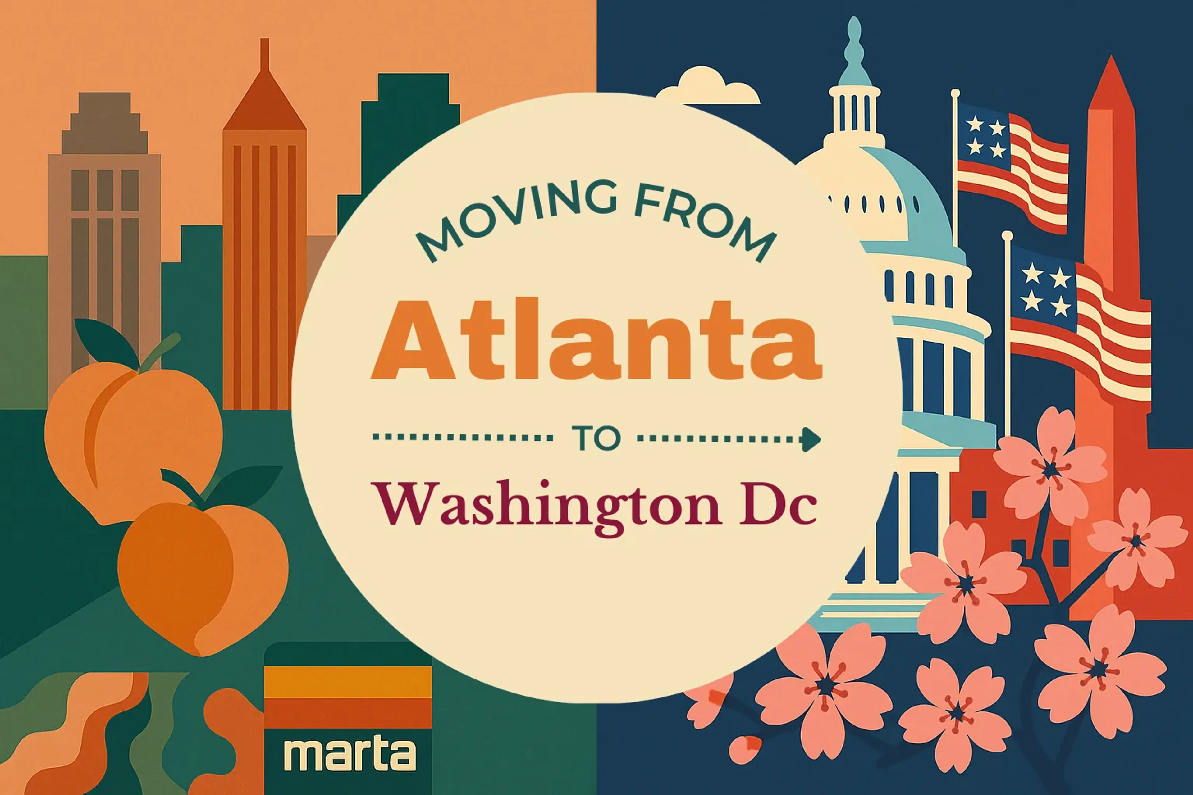 Side-by-side comparison of Atlanta to Washington DC moving companies