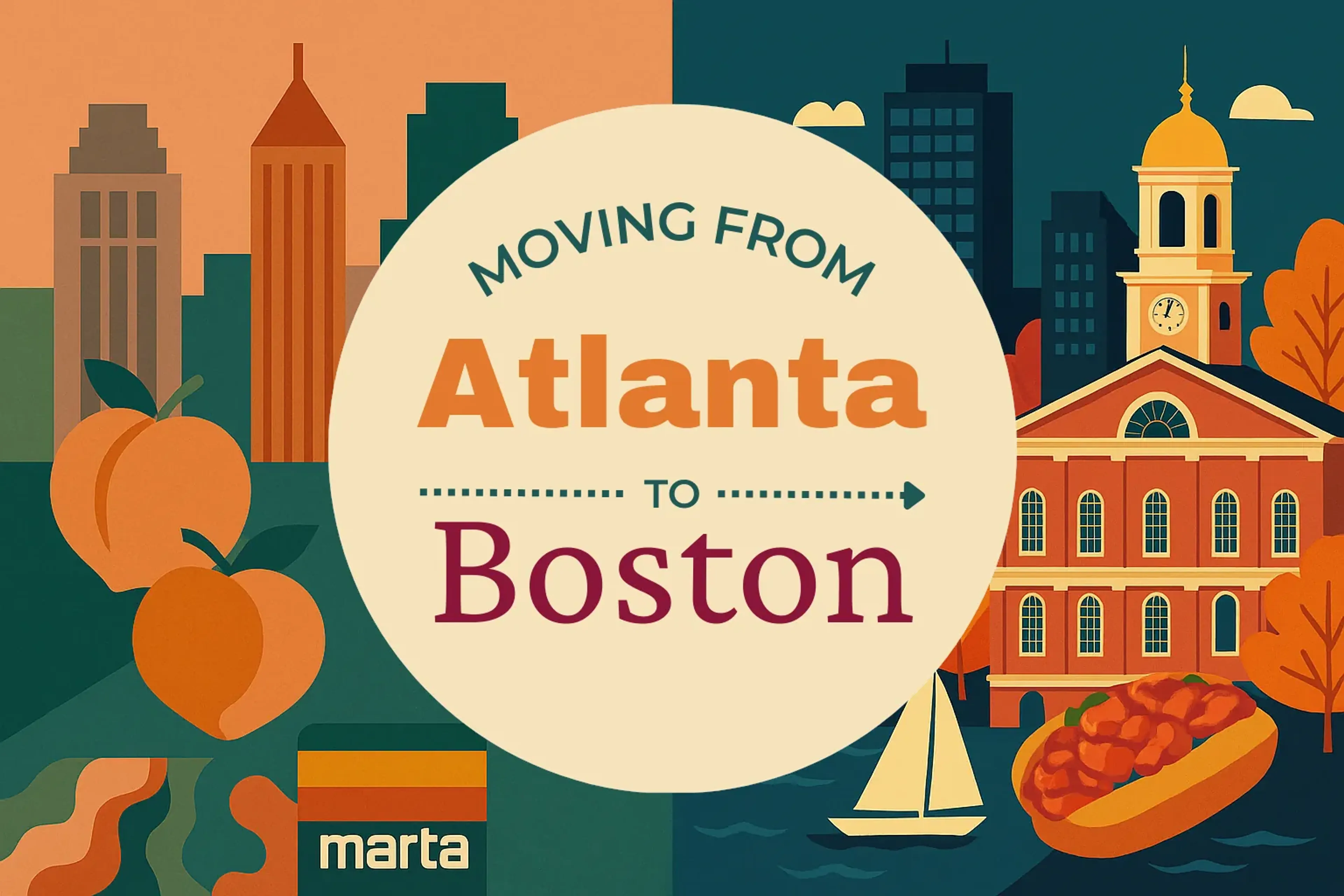 Side-by-side comparison of Atlanta to Boston moving companies