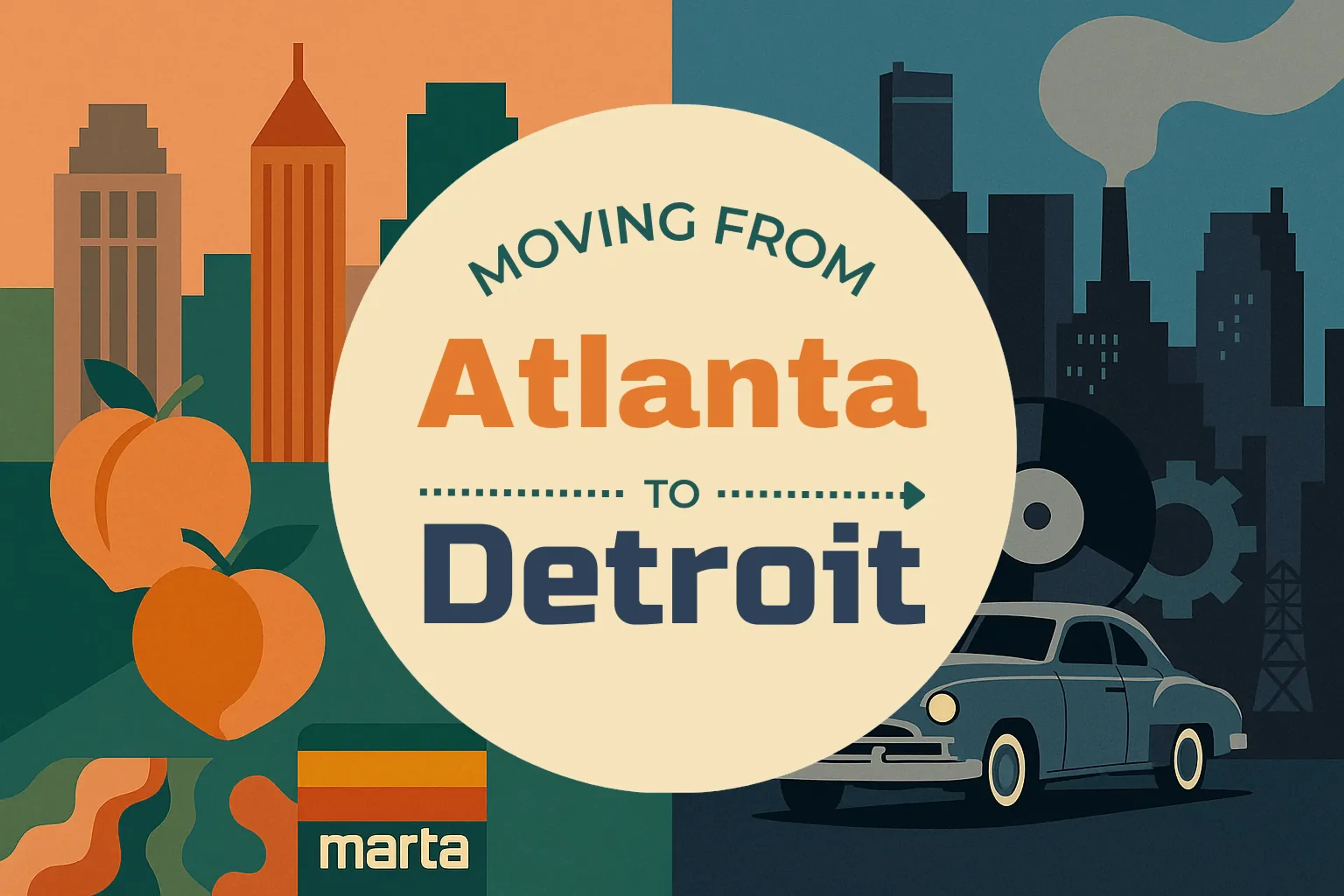 Side-by-side comparison of Atlanta to Detroit moving companies