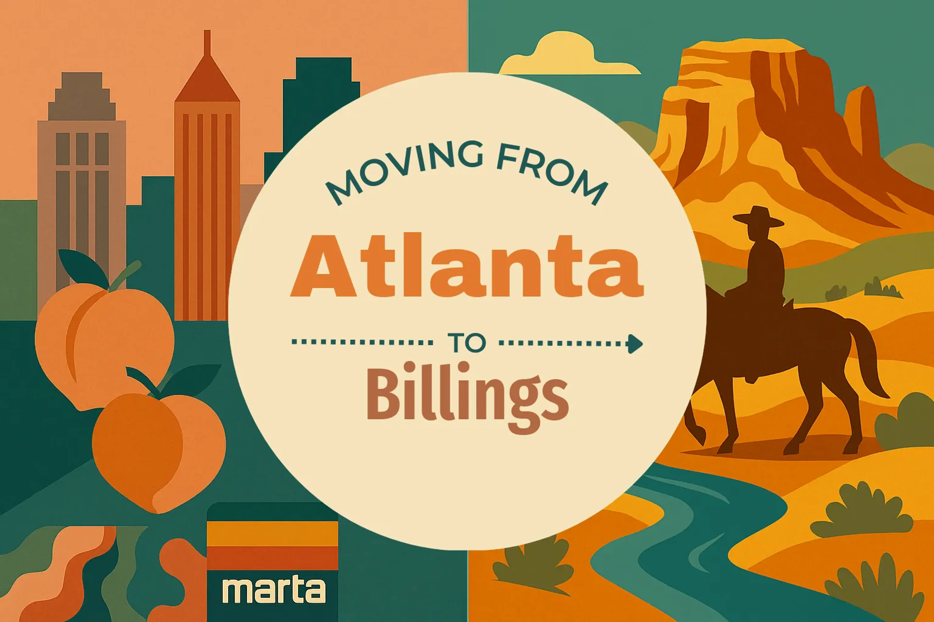 Side-by-side comparison of Atlanta to Billings moving companies
