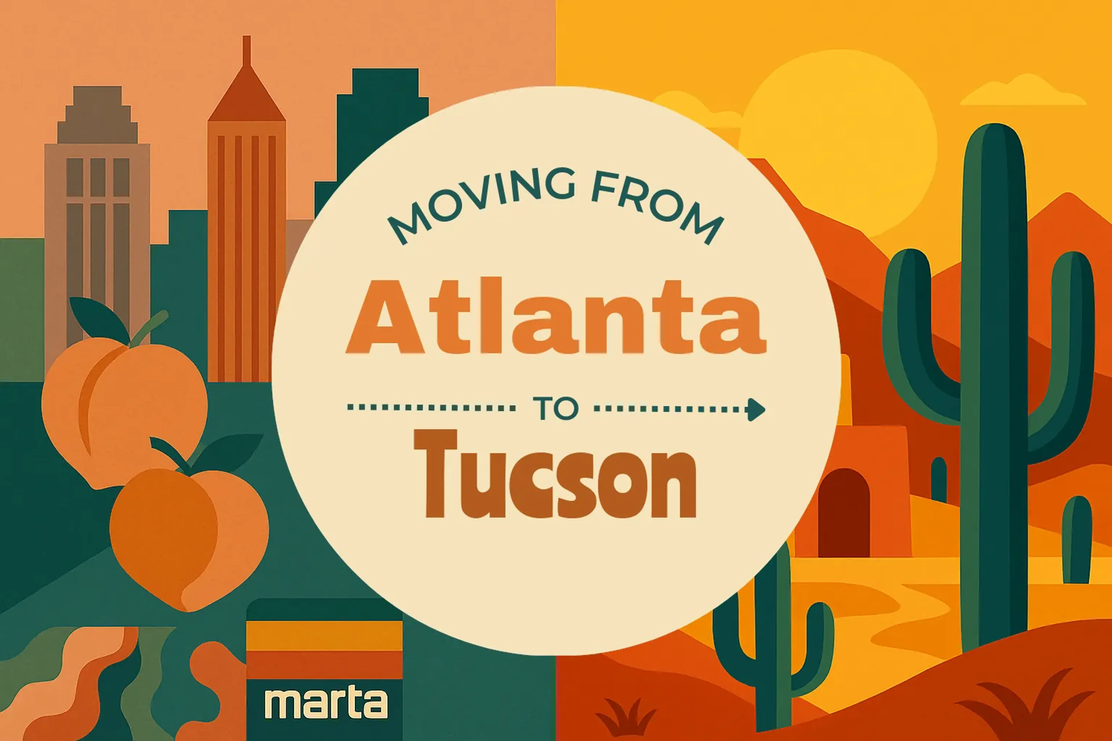 Side-by-side comparison of Atlanta to Tucson moving companies