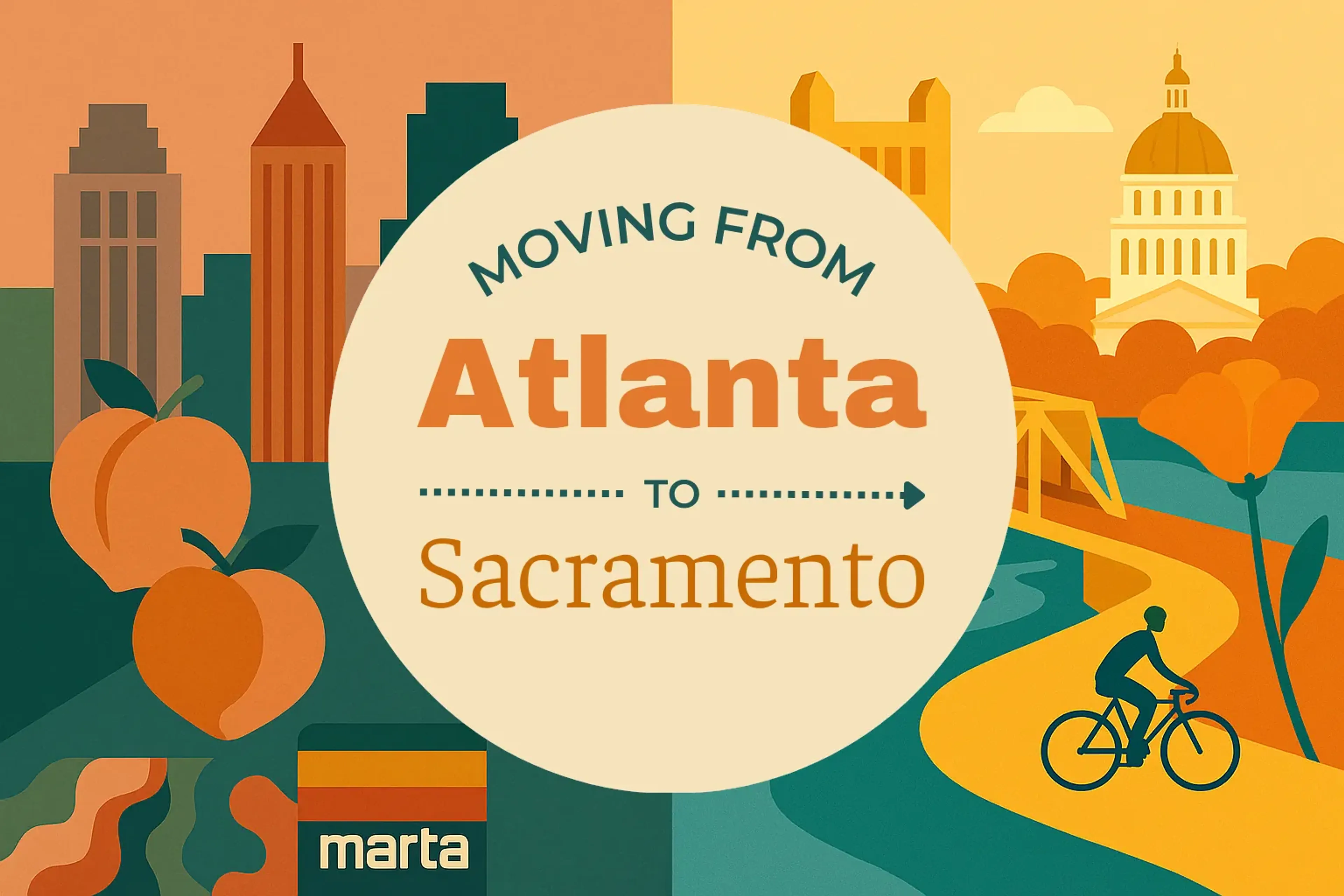 Side-by-side comparison of Atlanta to Sacramento moving companies