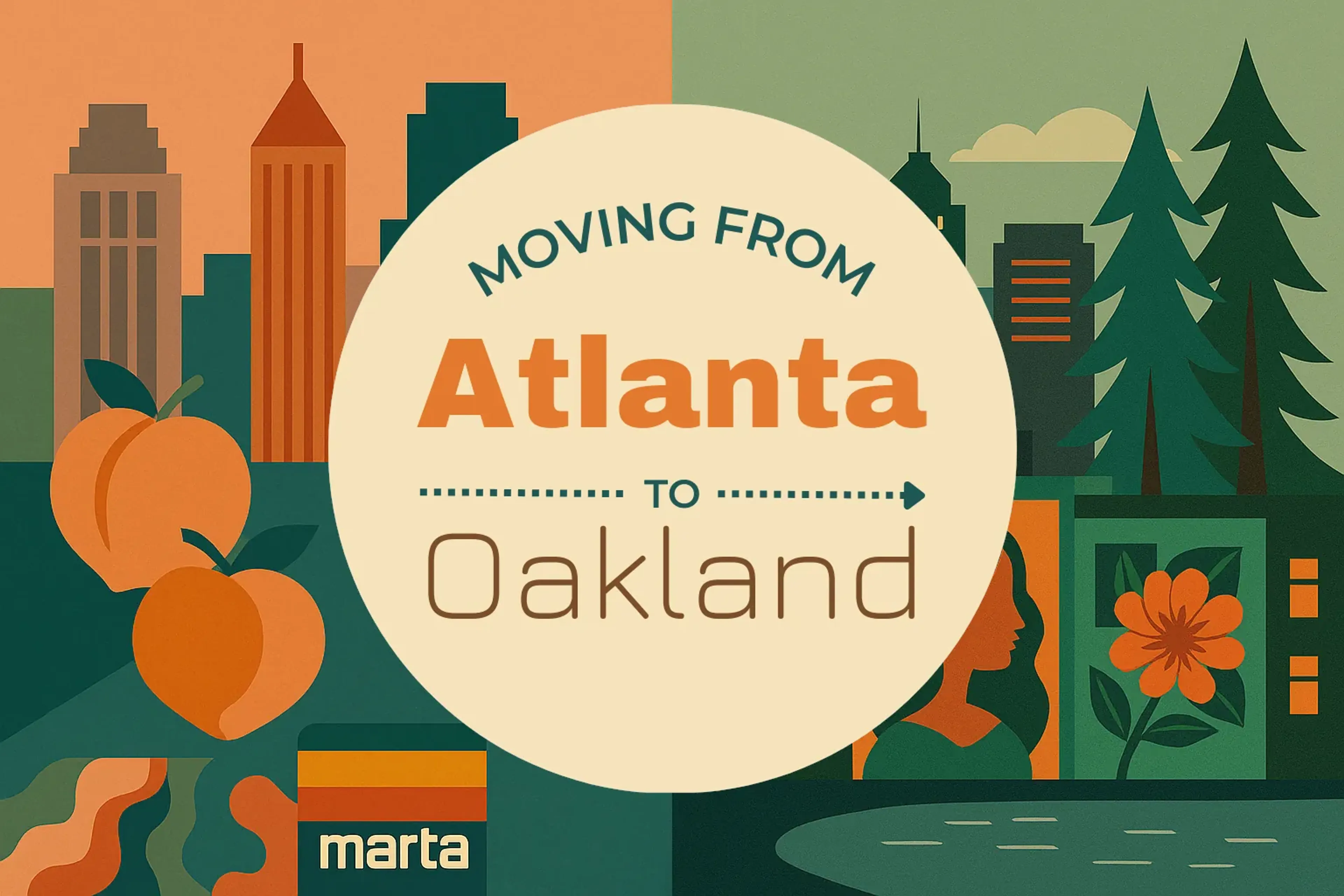 Side-by-side comparison of Atlanta to Oakland moving companies