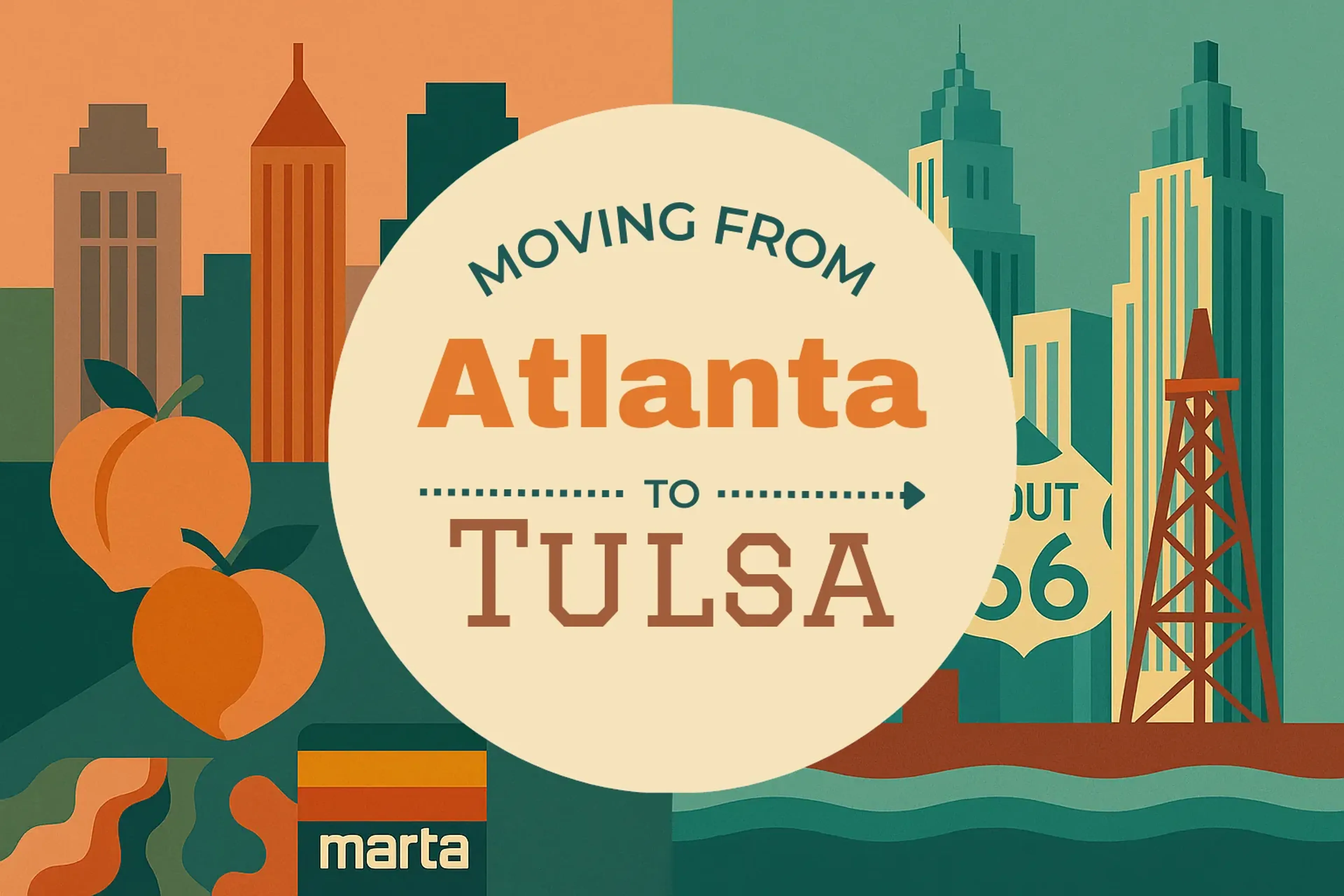 Side-by-side comparison of Atlanta to Tulsa moving companies