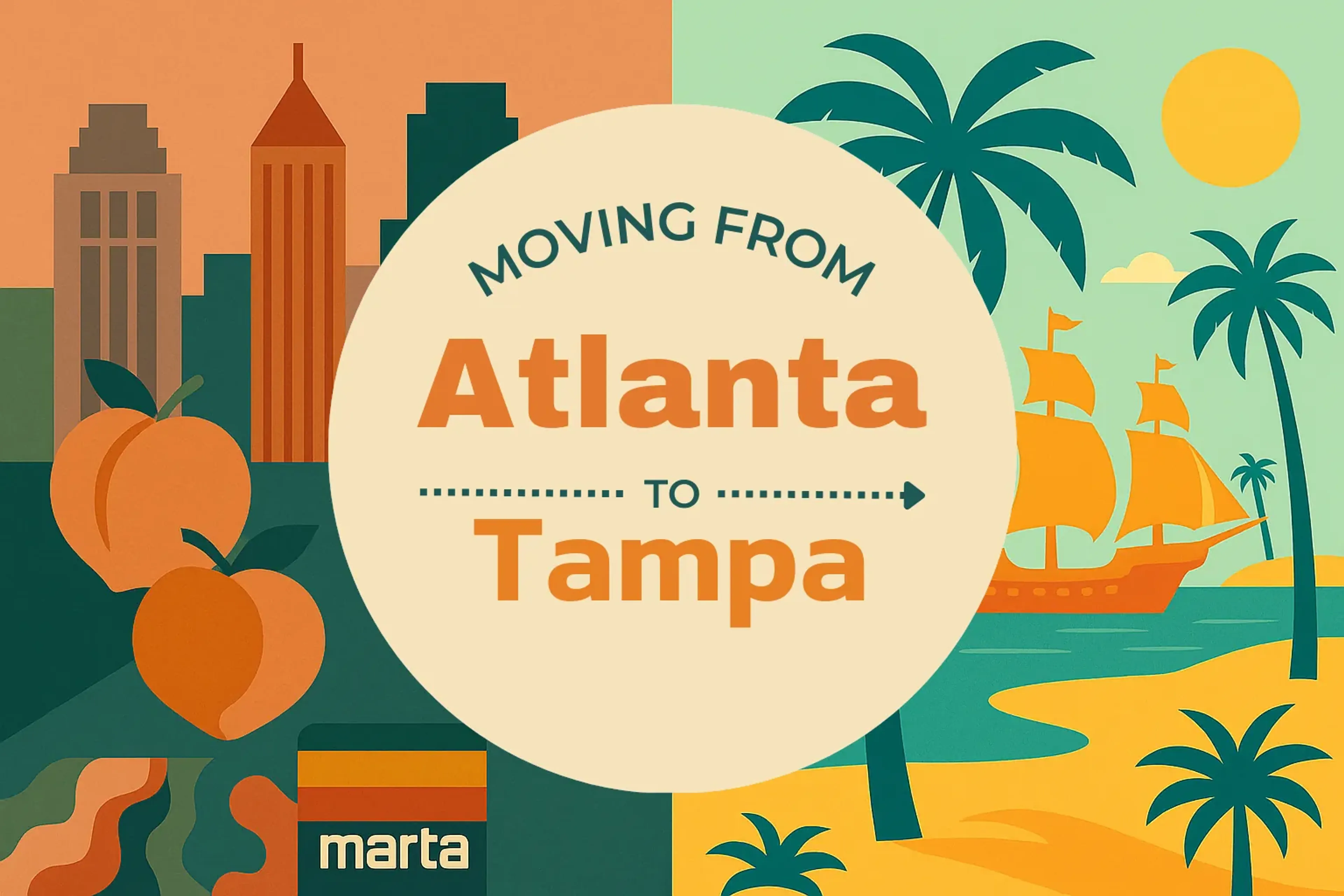 Side-by-side comparison of Atlanta to Tampa moving companies