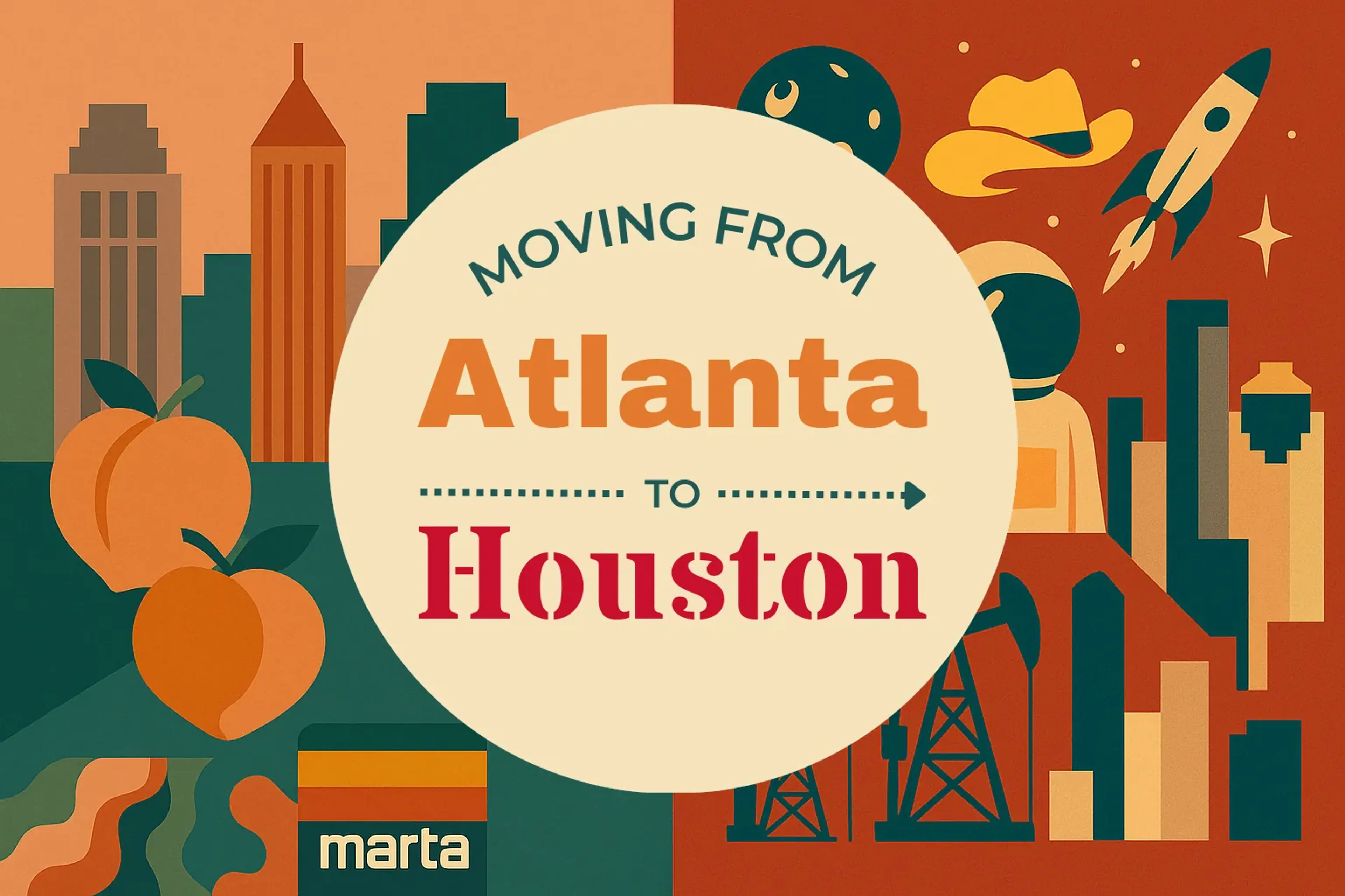 Side-by-side comparison of Atlanta to Houston moving companies