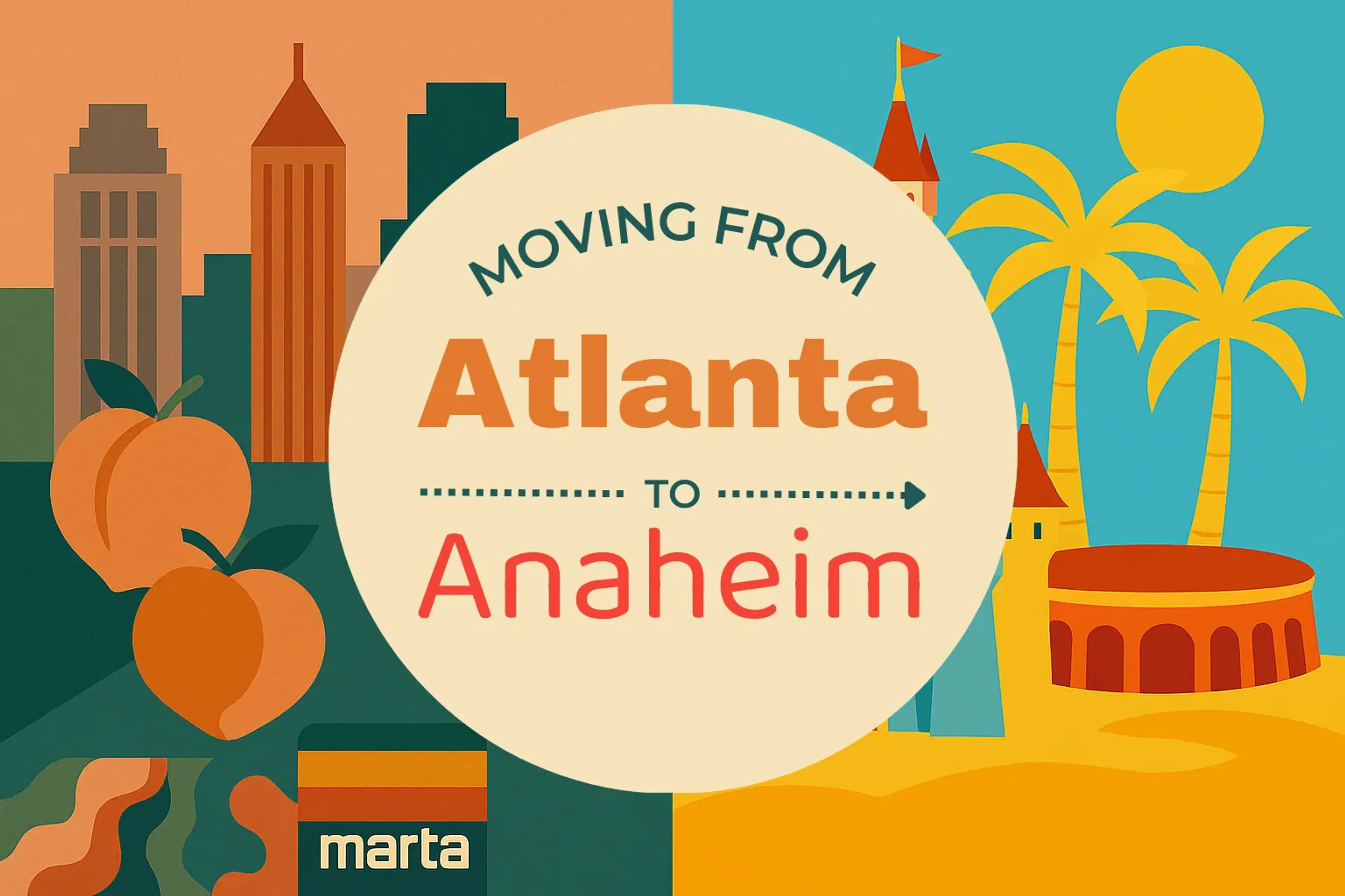 Side-by-side comparison of Atlanta to Anaheim moving companies