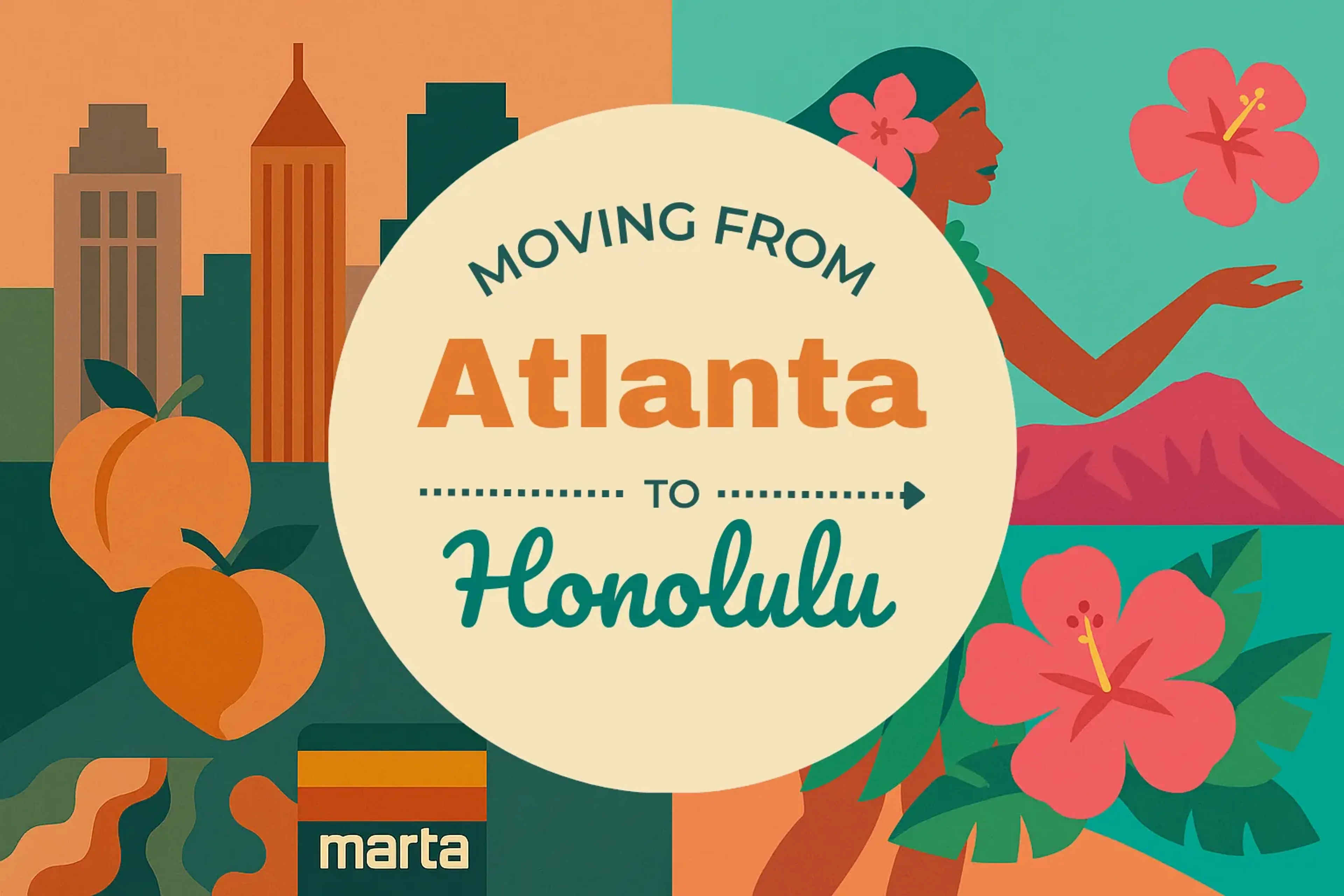 Side-by-side comparison of Atlanta to Honolulu moving companies