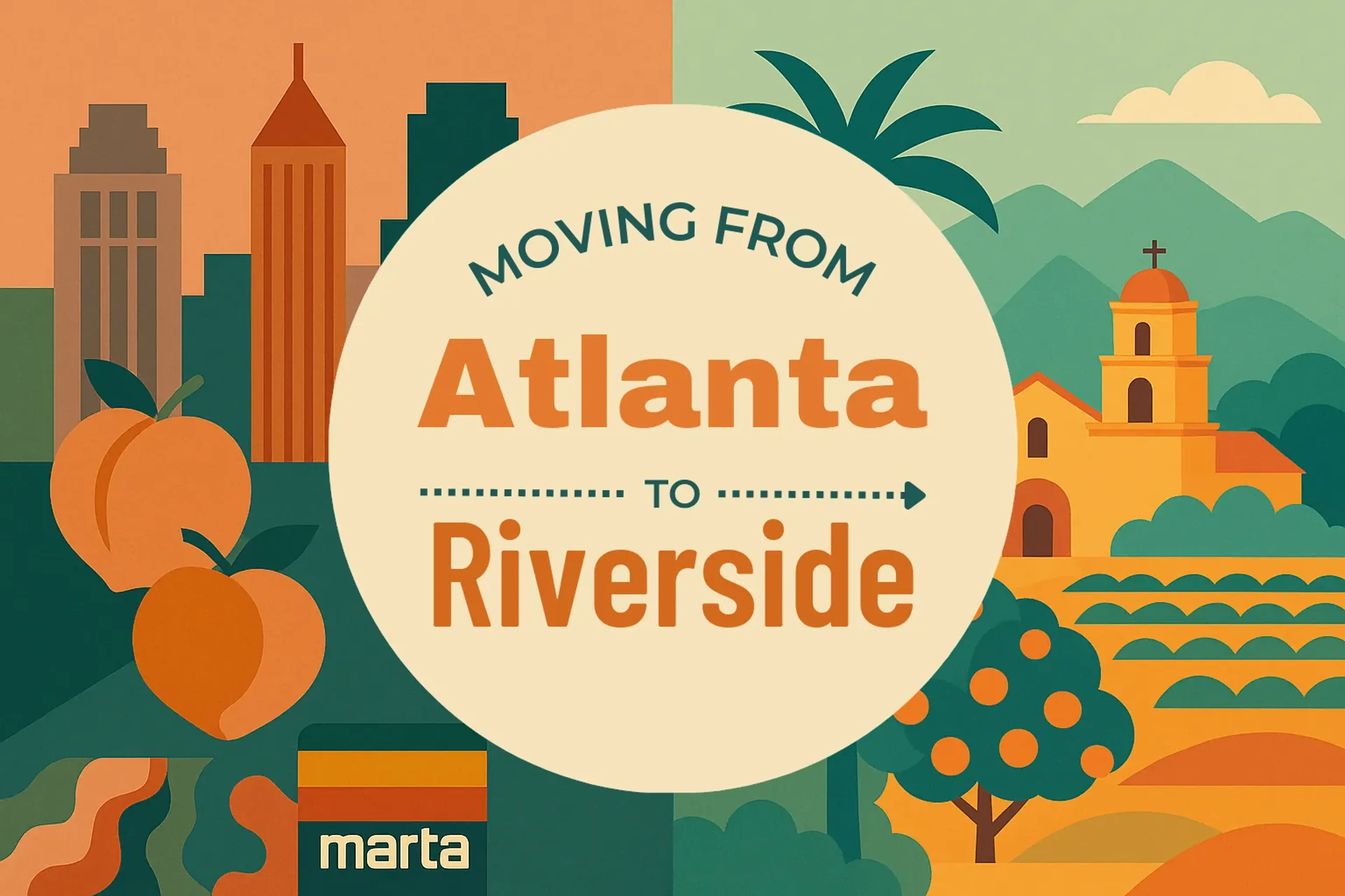 Side-by-side comparison of Atlanta to Riverside moving companies