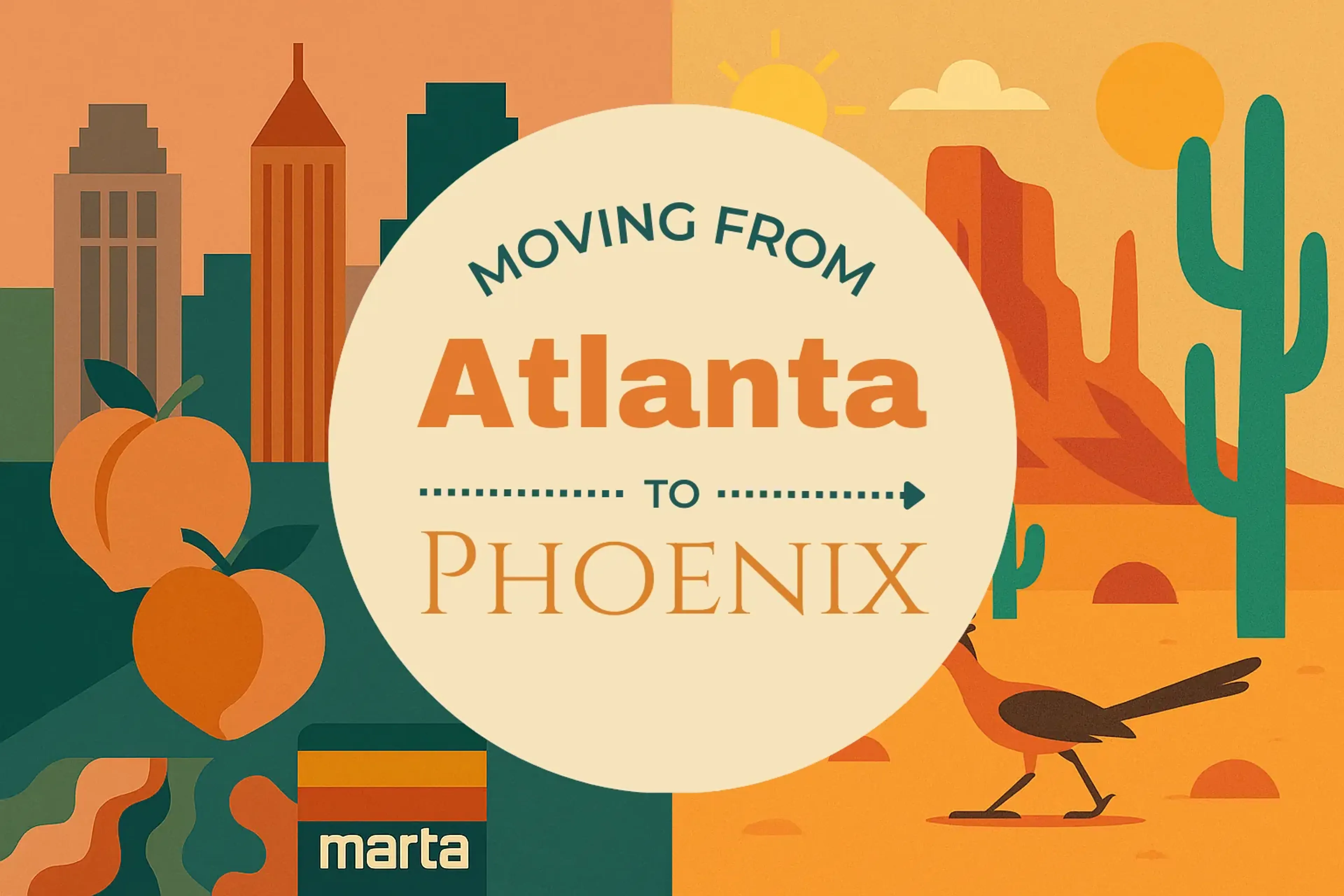 Side-by-side comparison of Atlanta to Phoenix moving companies
