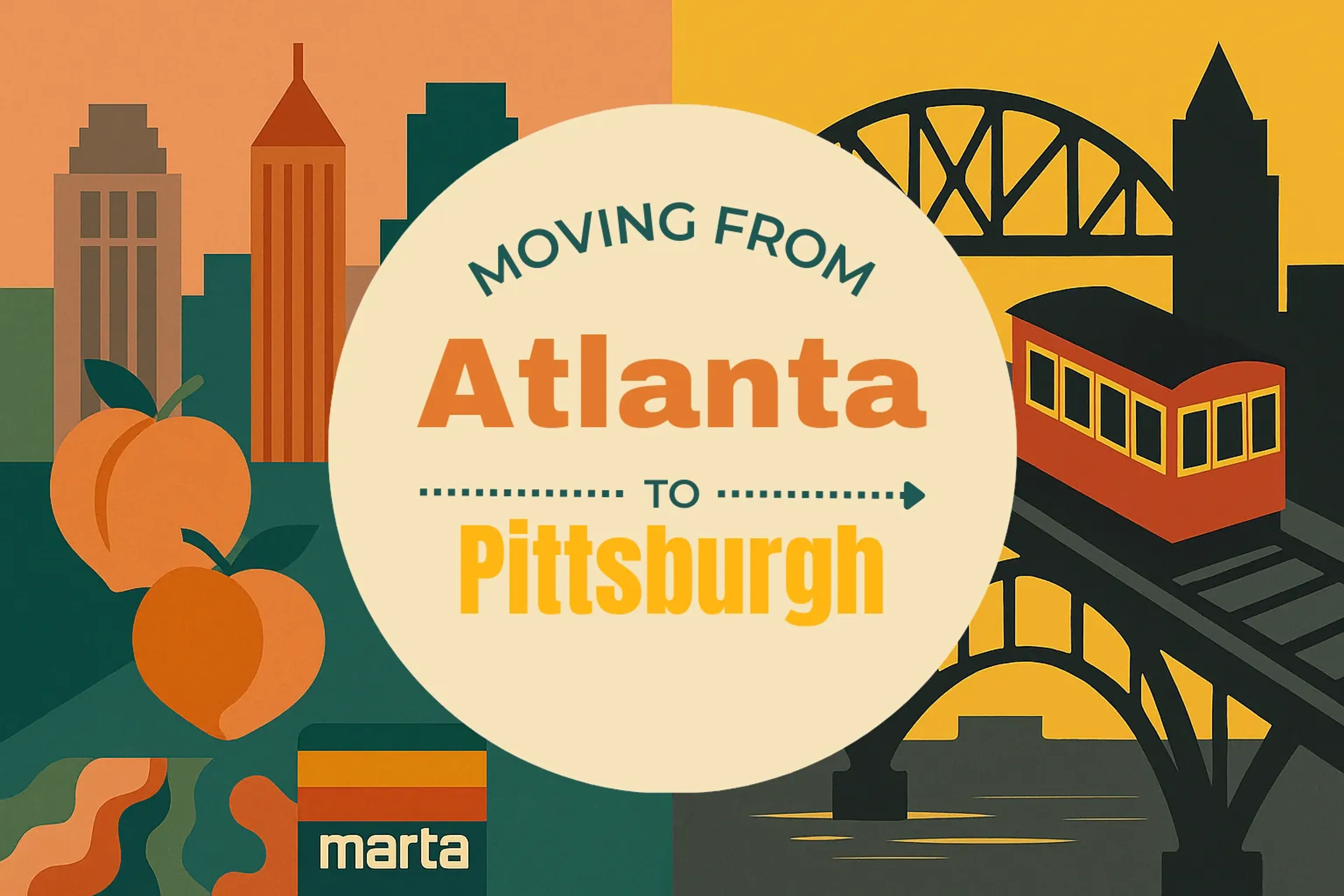 Side-by-side comparison of Atlanta to Pittsburgh moving companies