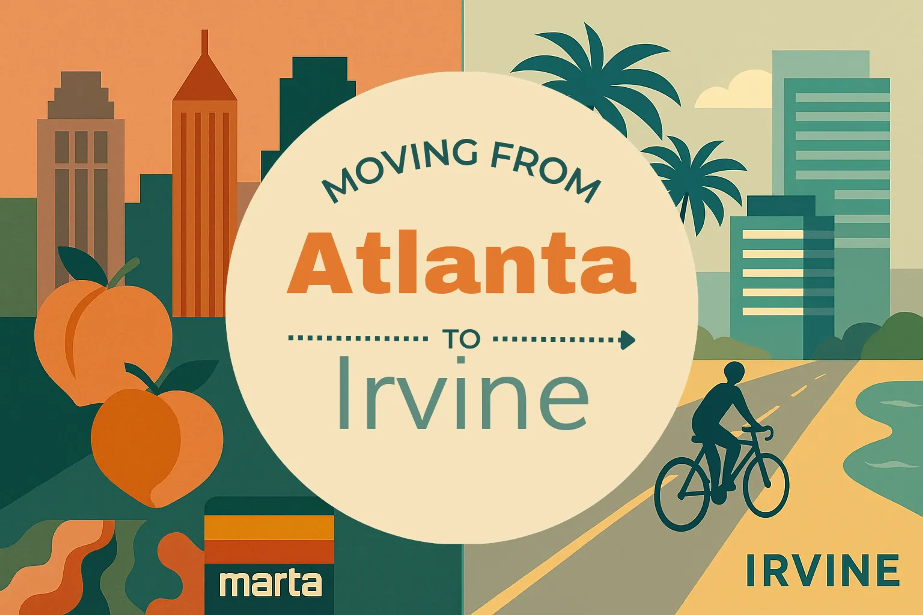 Side-by-side comparison of Atlanta to Irvine moving companies