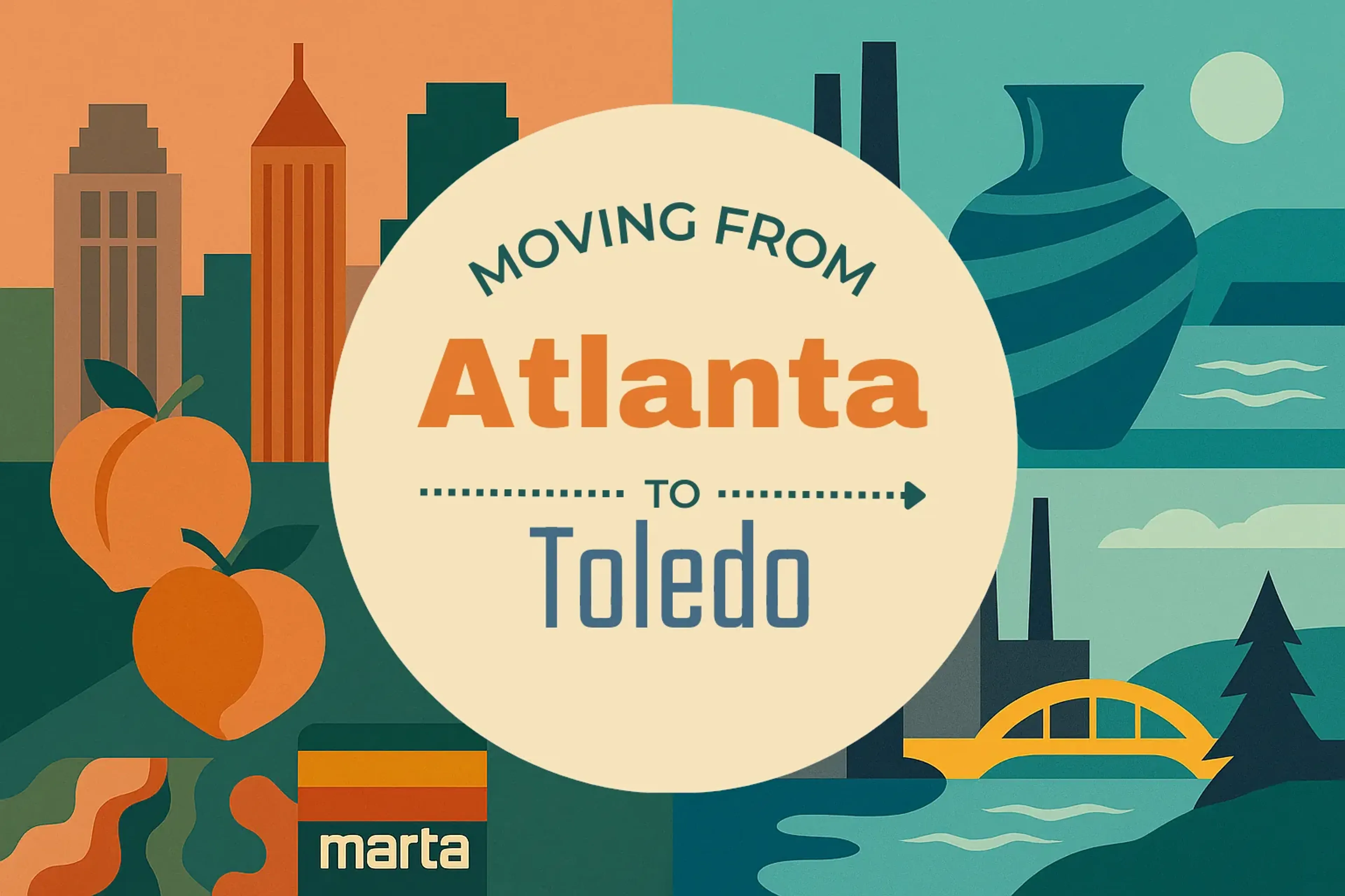 Side-by-side comparison of Atlanta to Toledo moving companies