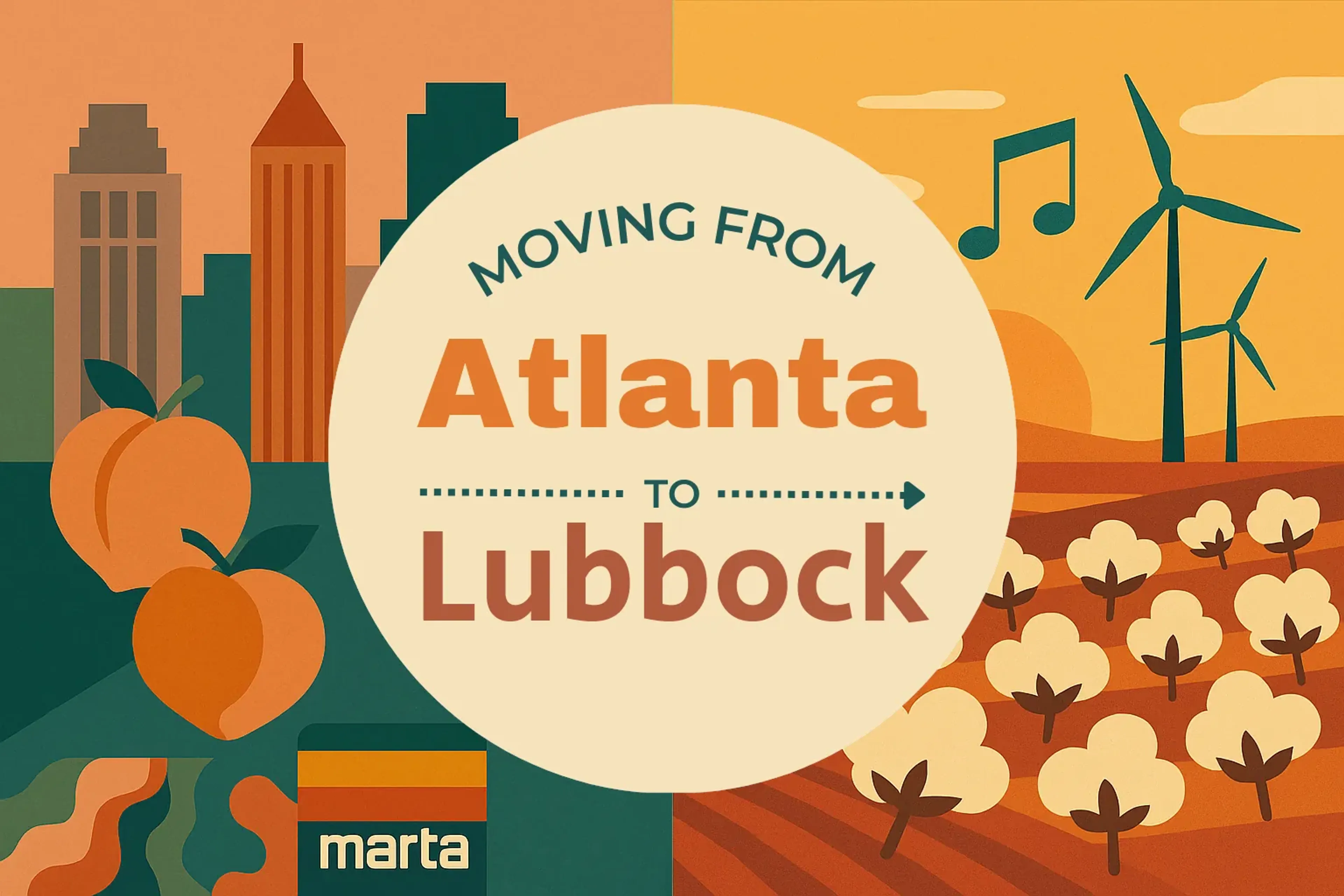 Side-by-side comparison of Atlanta to Lubbock moving companies