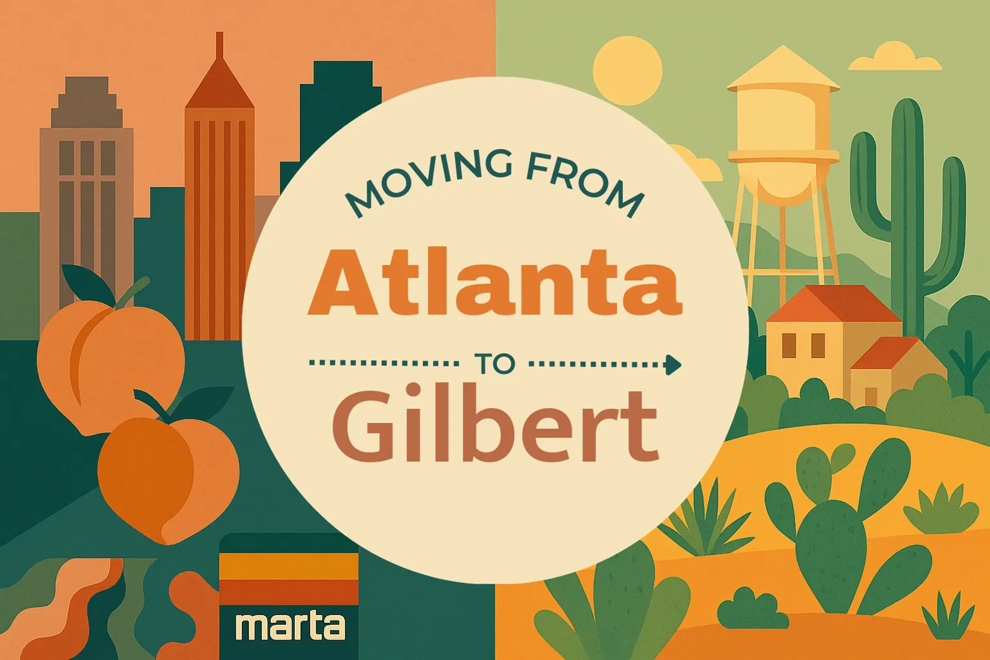 Side-by-side comparison of Atlanta to Gilbert moving companies