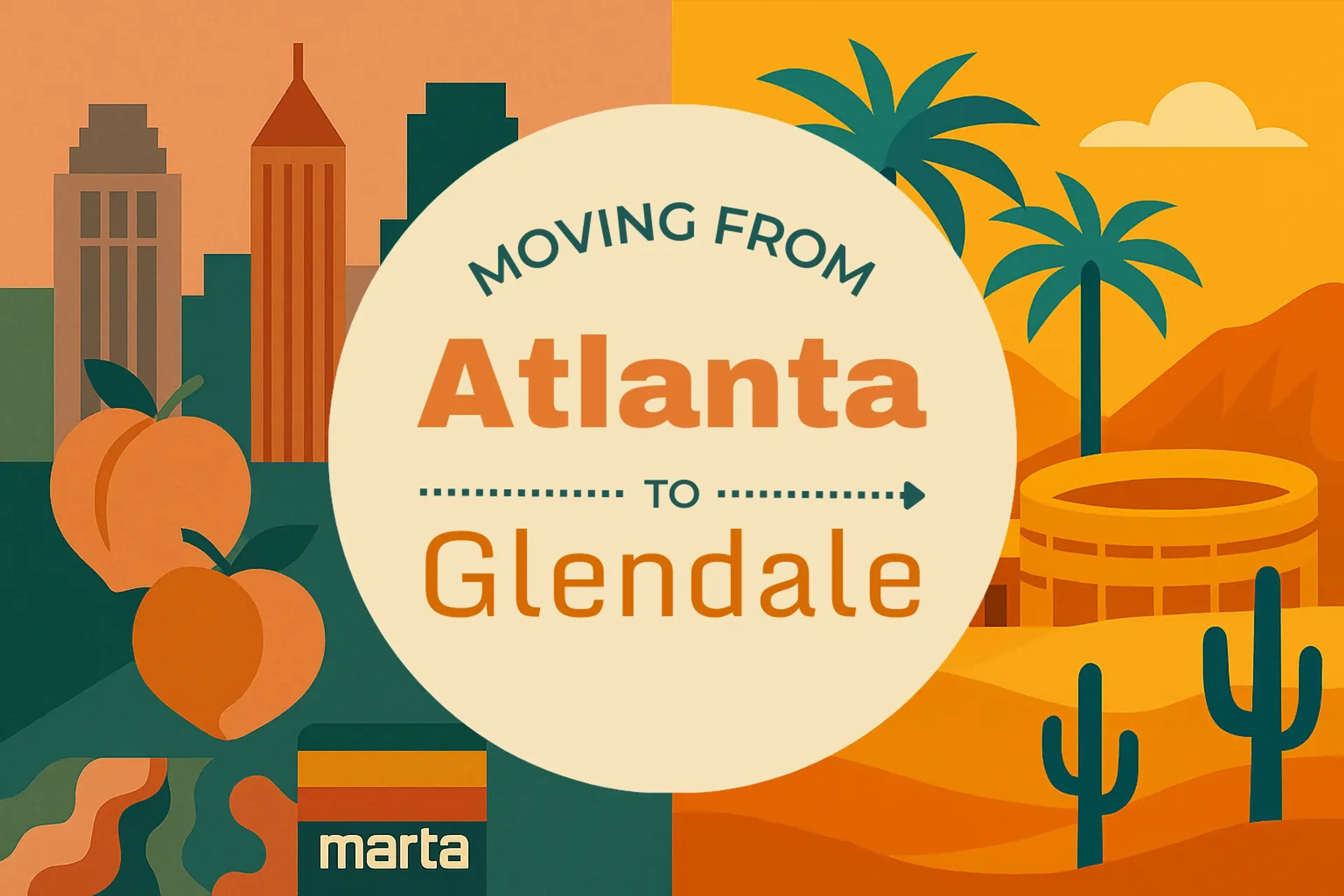 Side-by-side comparison of Atlanta to Glendale moving companies