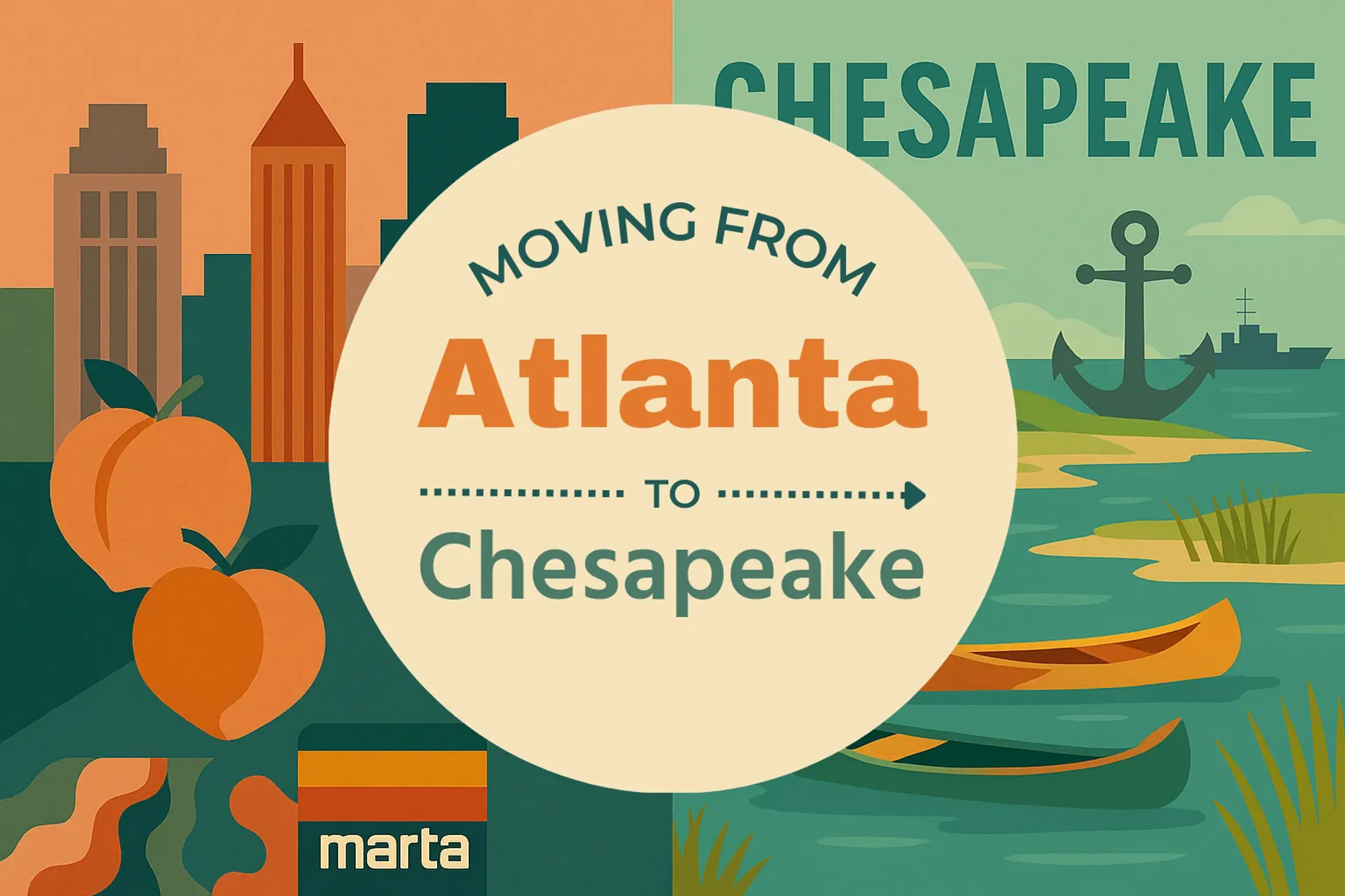 Side-by-side comparison of Atlanta to Chesapeake moving companies