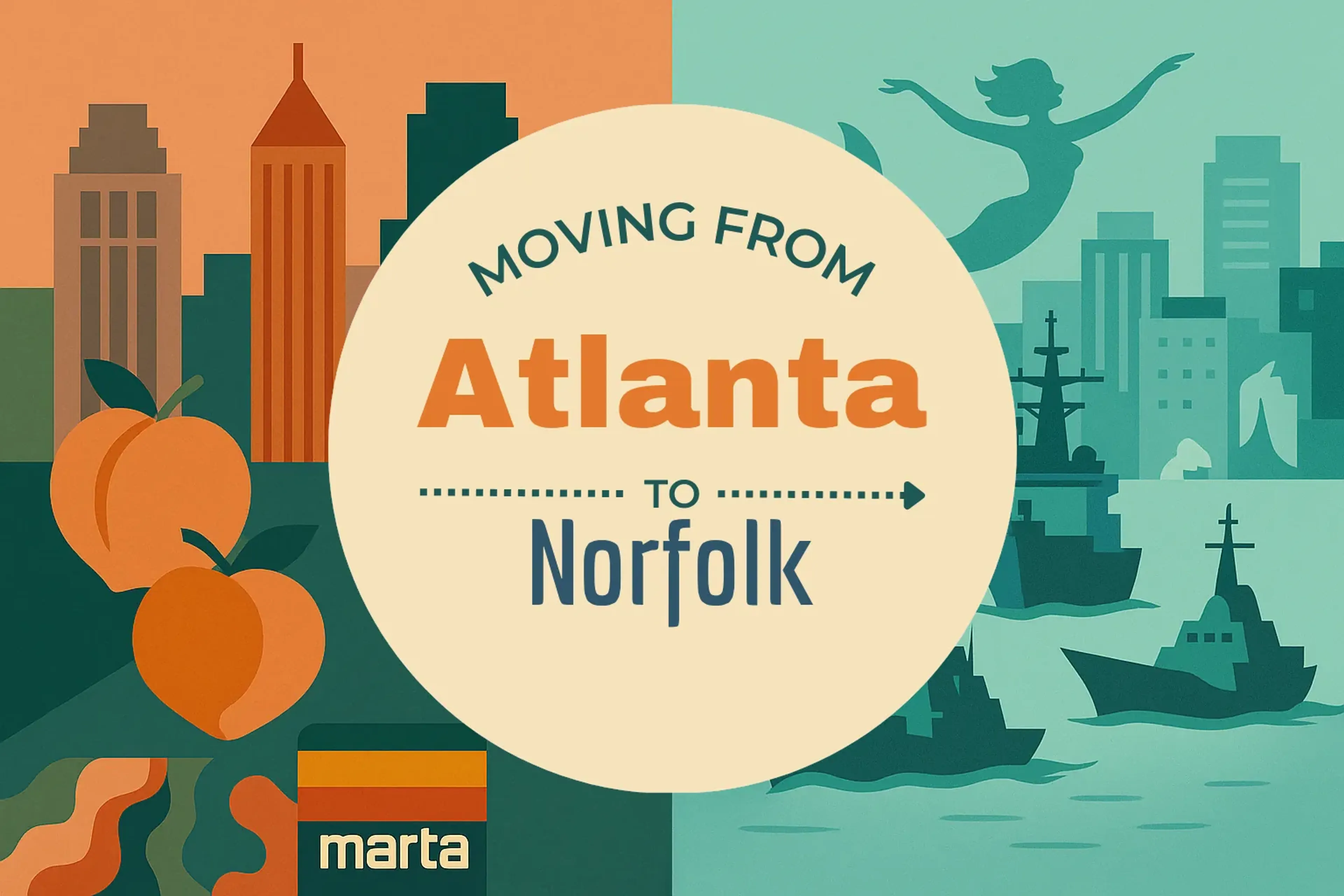 Side-by-side comparison of Atlanta to Norfolk moving companies
