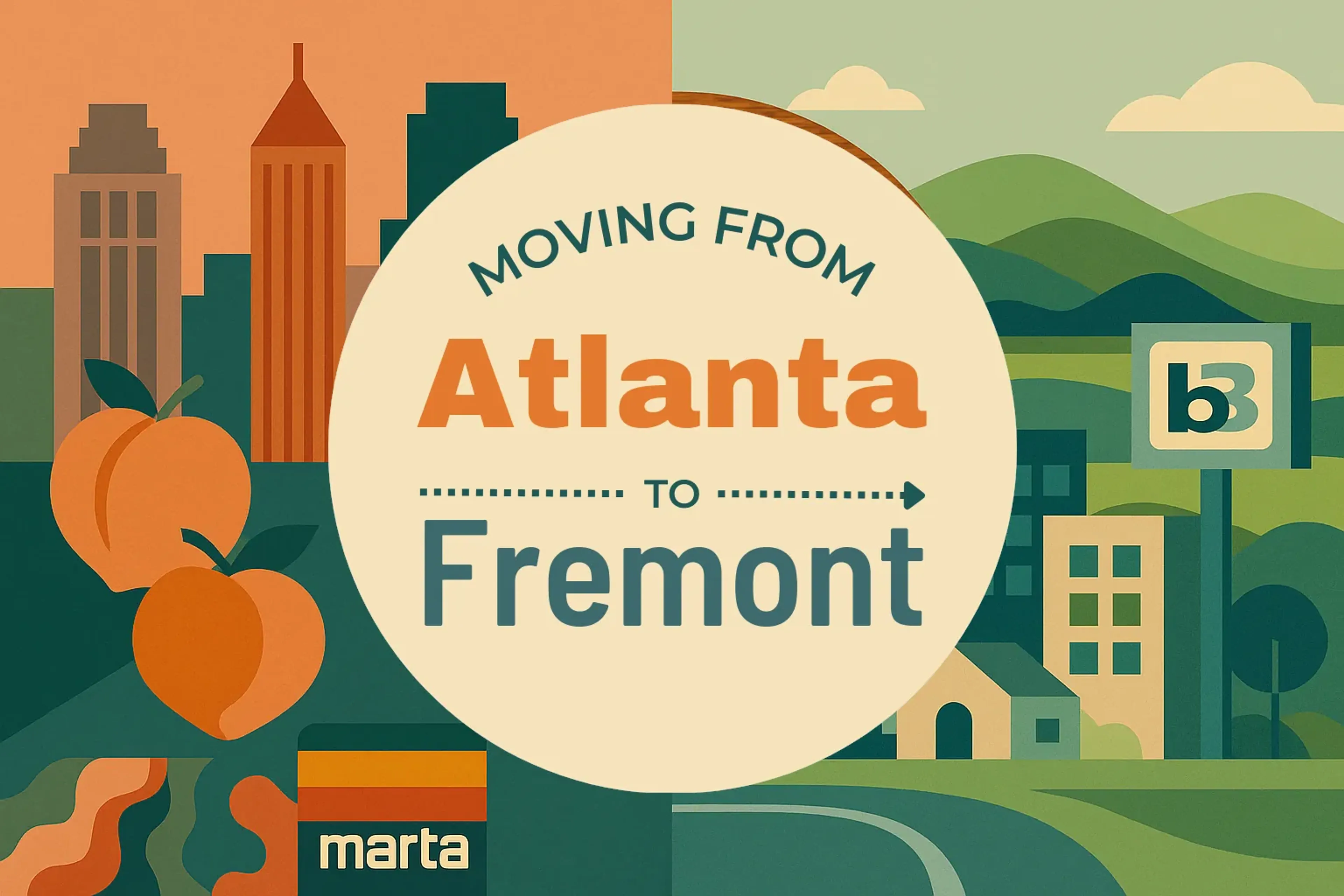 Side-by-side comparison of Atlanta to Fremont moving companies