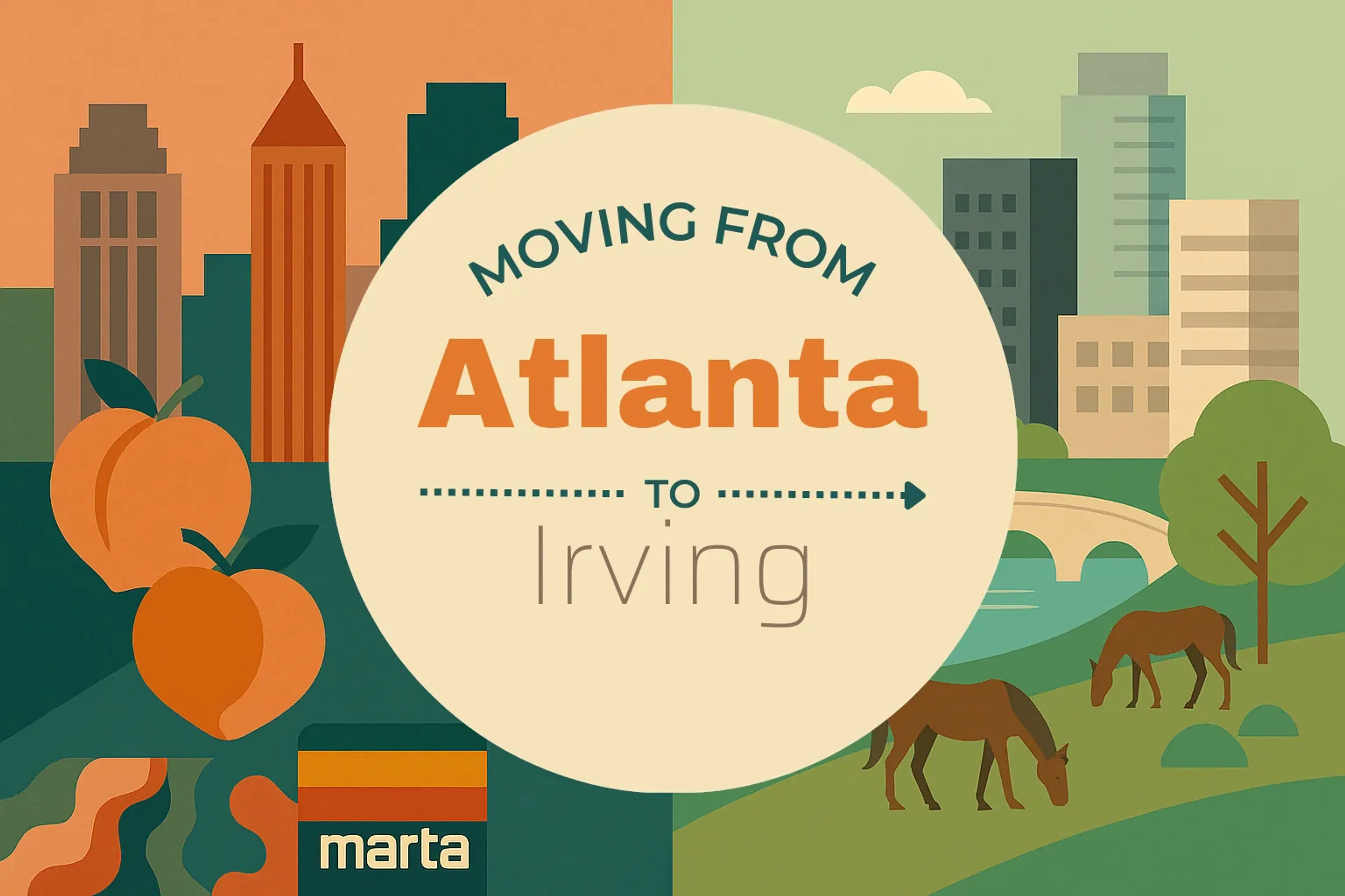 Side-by-side comparison of Atlanta to Irving moving companies