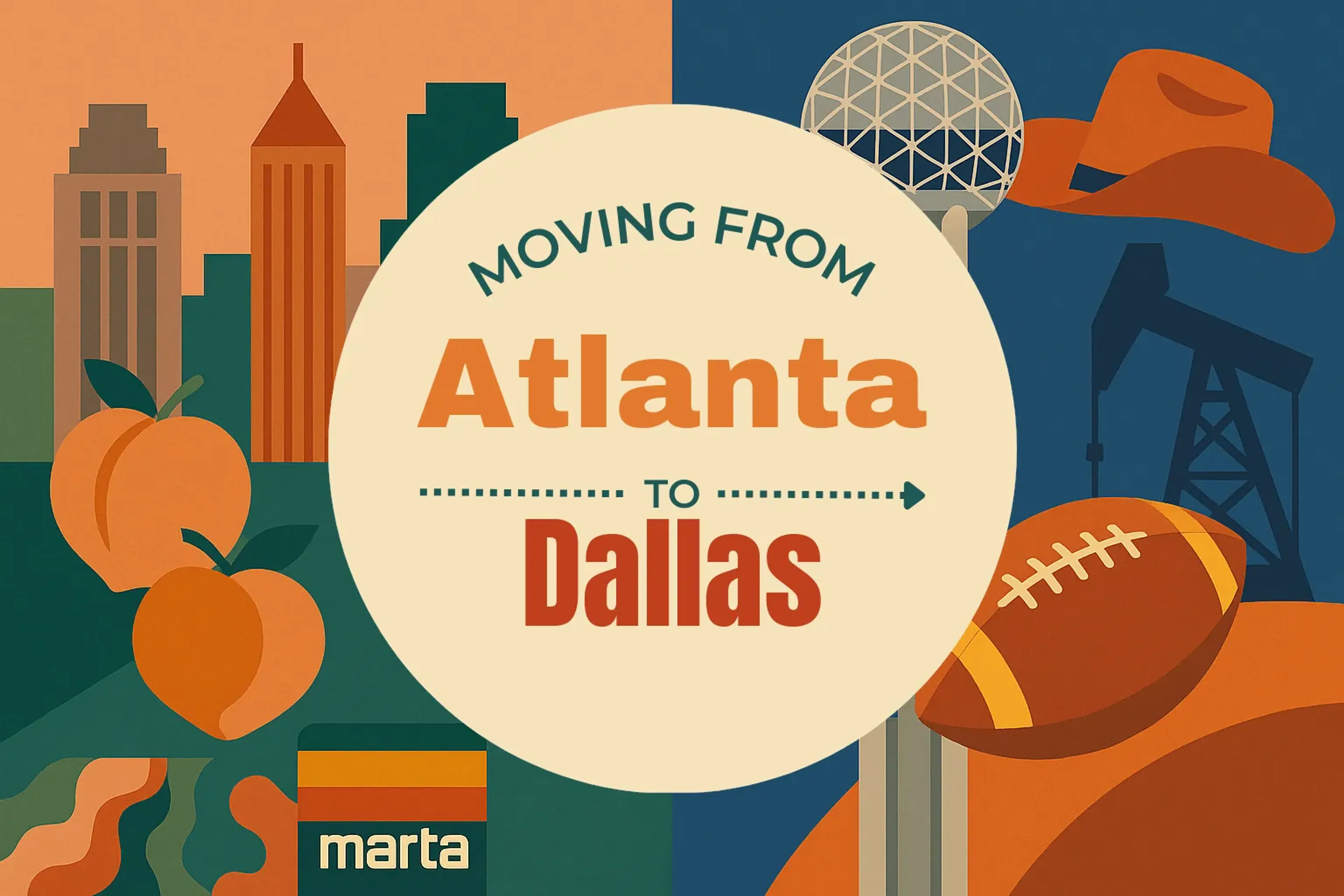 Side-by-side comparison of Atlanta to Dallas moving companies