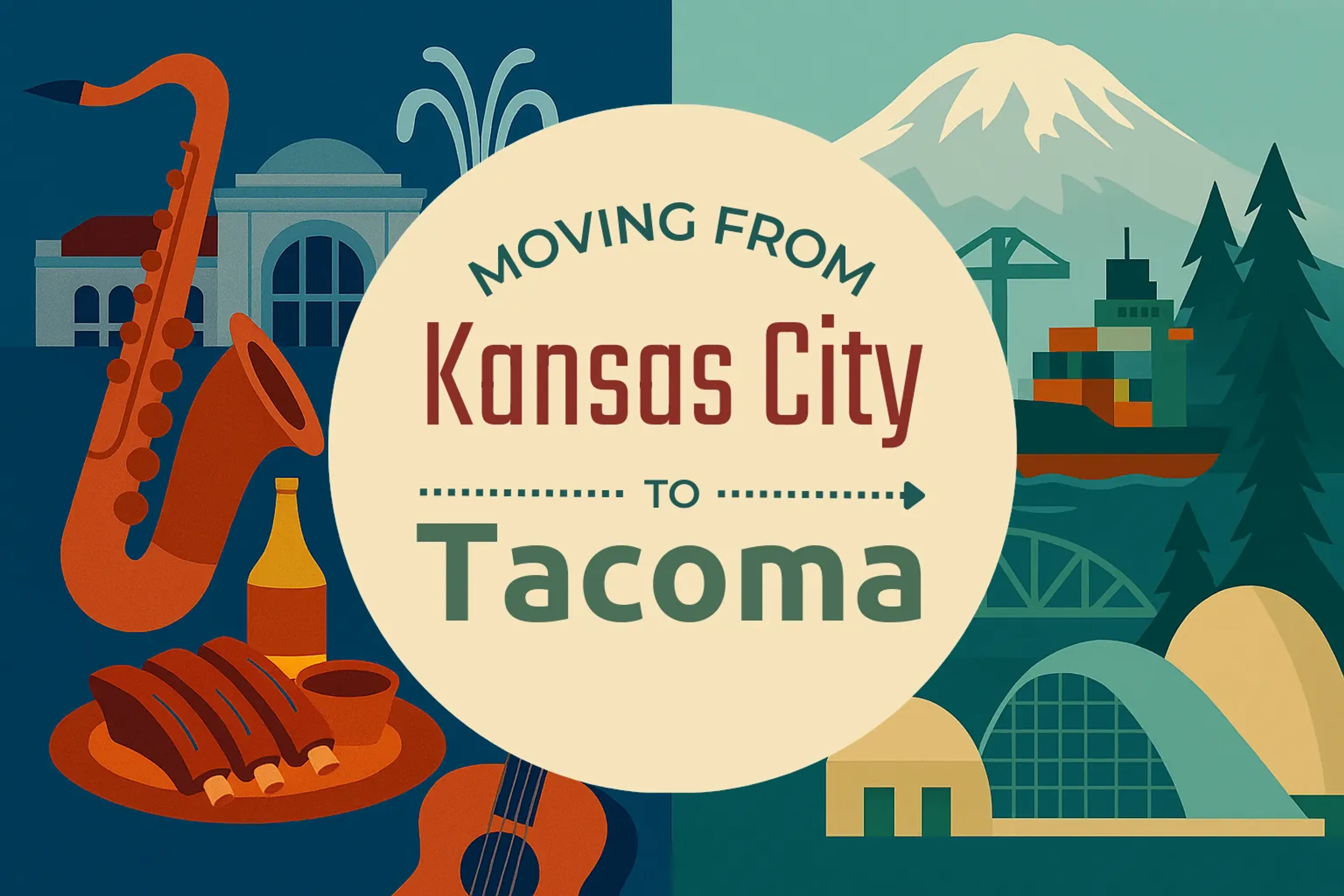 Side-by-side comparison of Kansas City to Tacoma moving companies