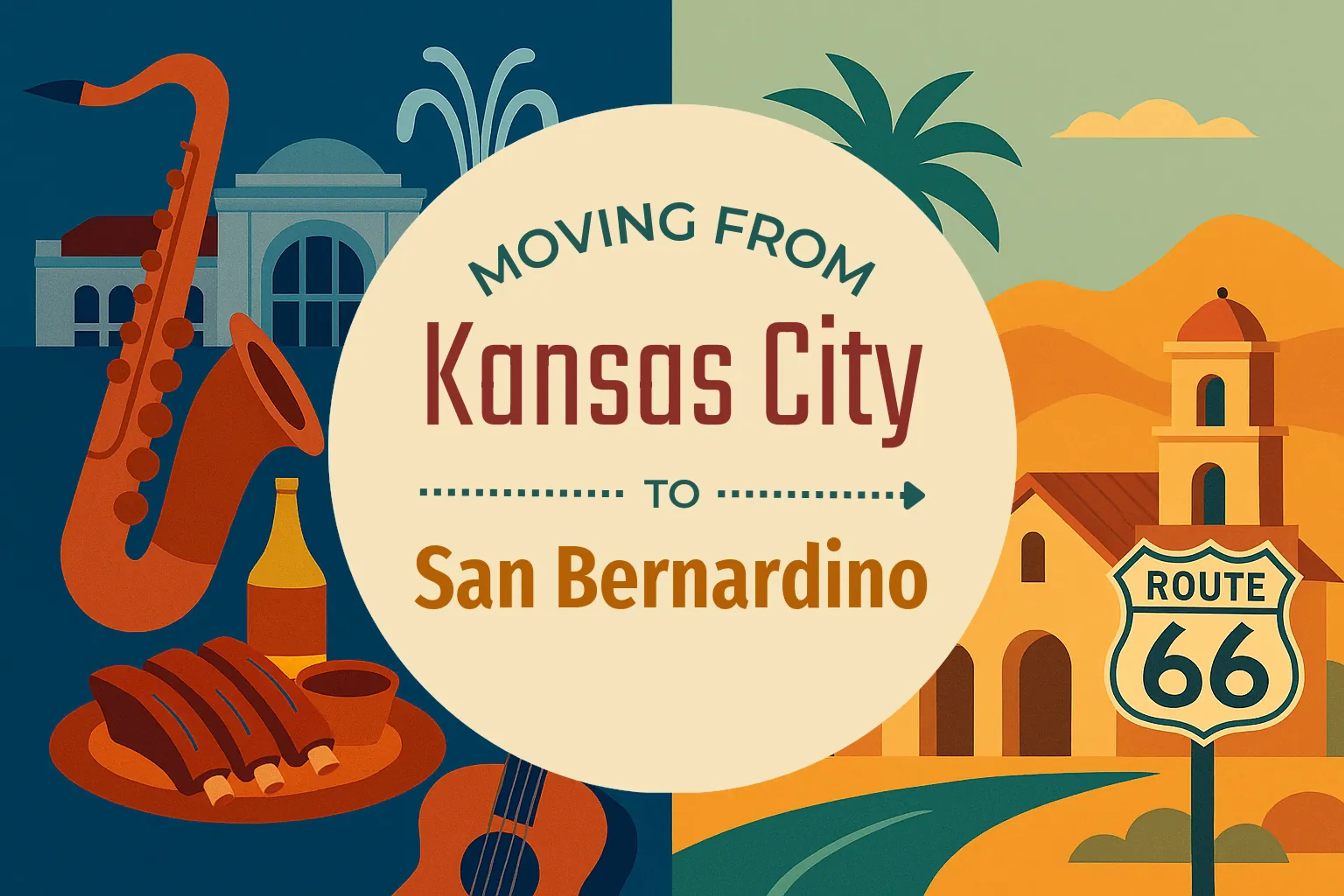 Side-by-side comparison of Kansas City to San Bernardino moving companies
