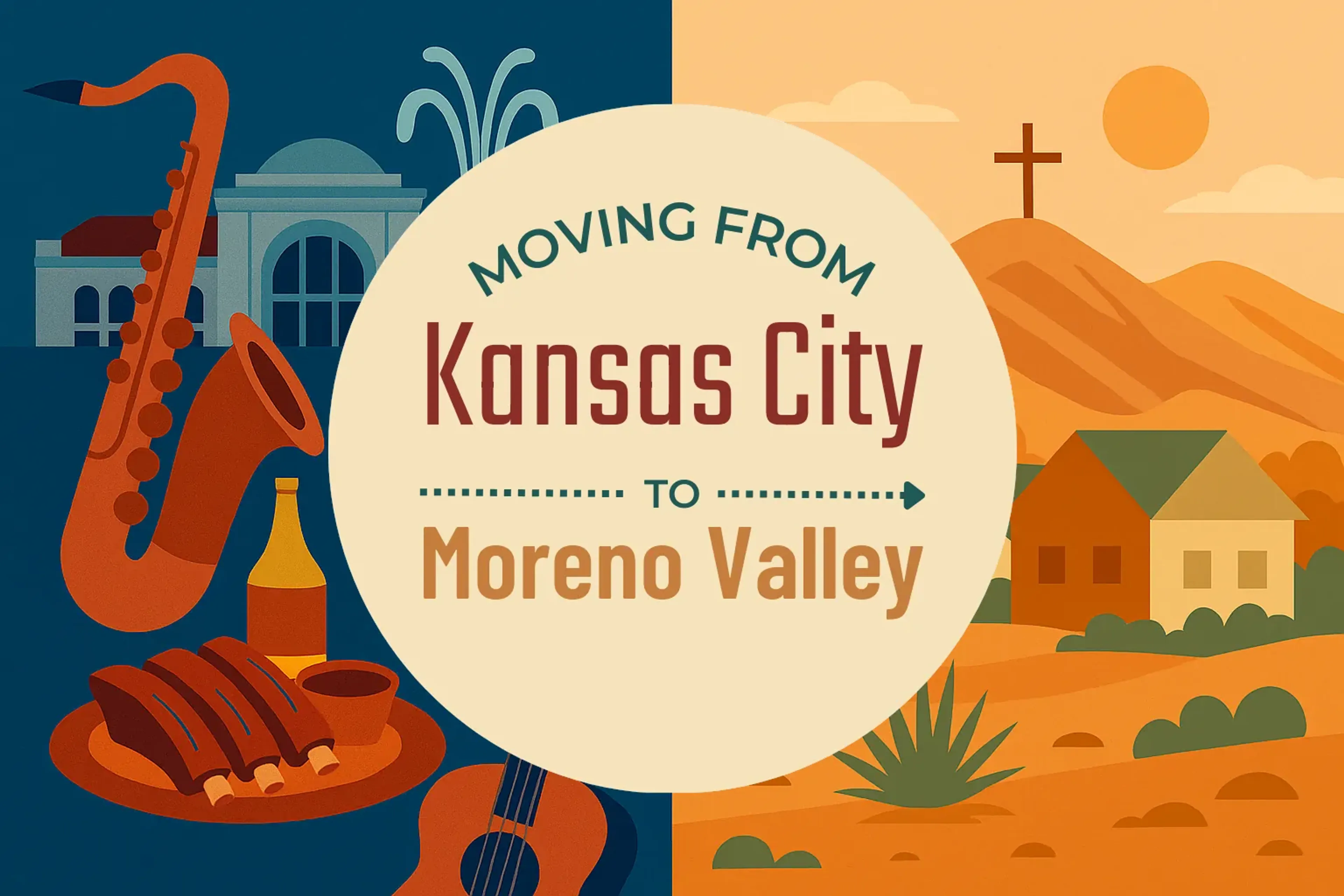 Side-by-side comparison of Kansas City to Moreno Valley moving companies