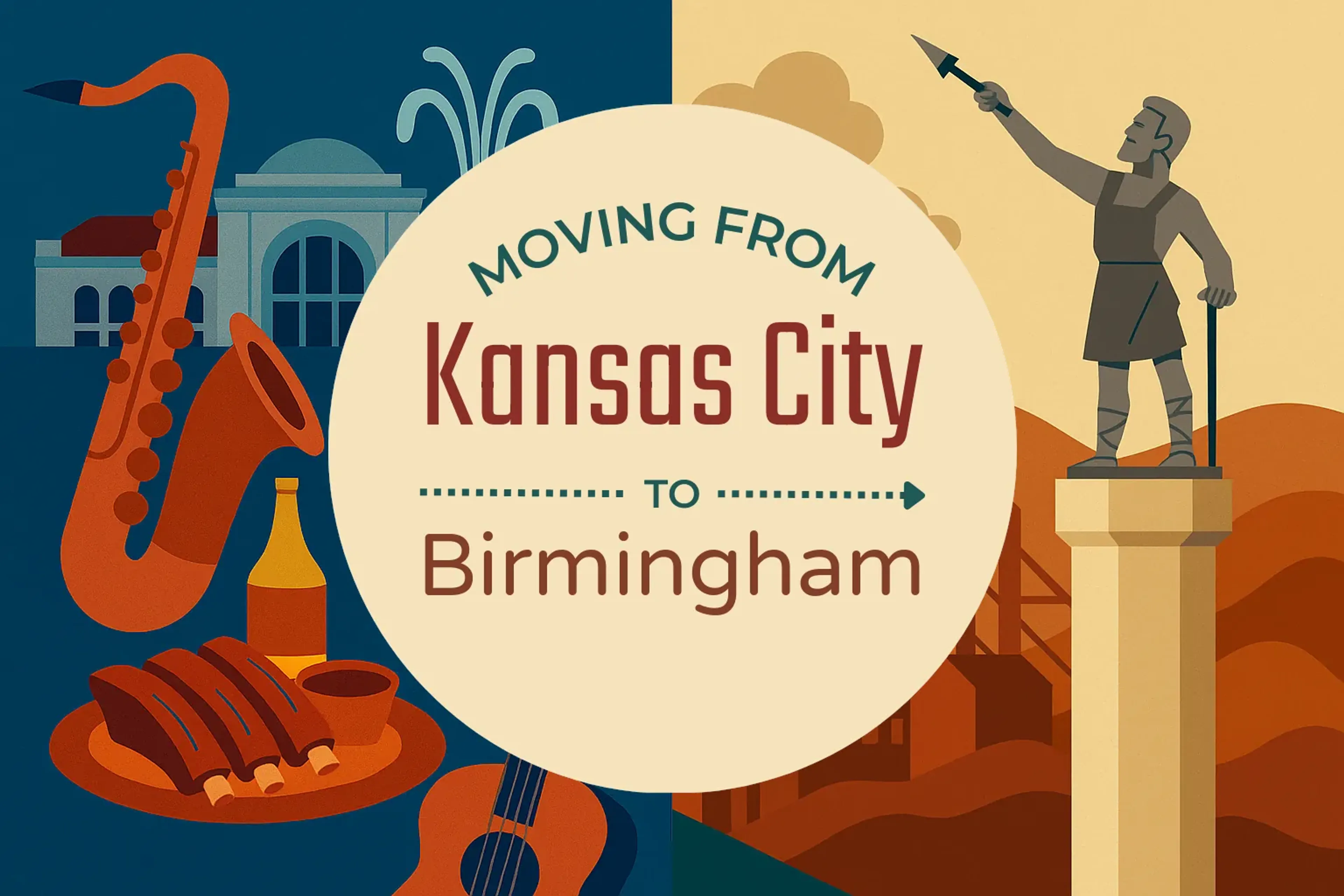 Side-by-side comparison of Kansas City to Birmingham moving companies