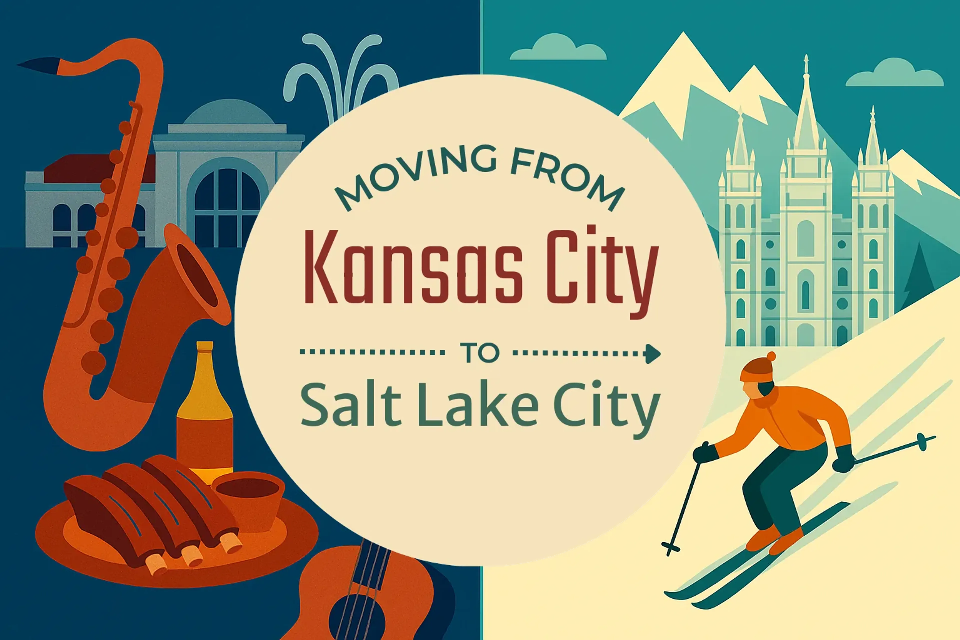 Side-by-side comparison of Kansas City to Salt Lake City moving companies