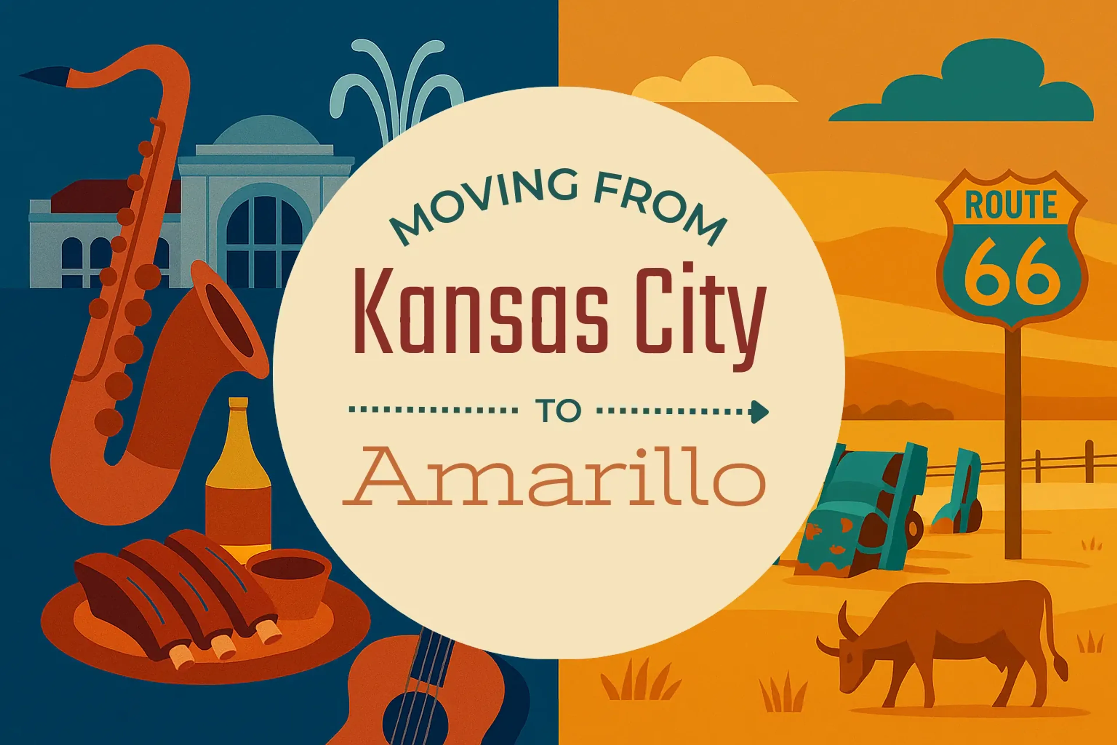 Side-by-side comparison of Kansas City to Amarillo moving companies