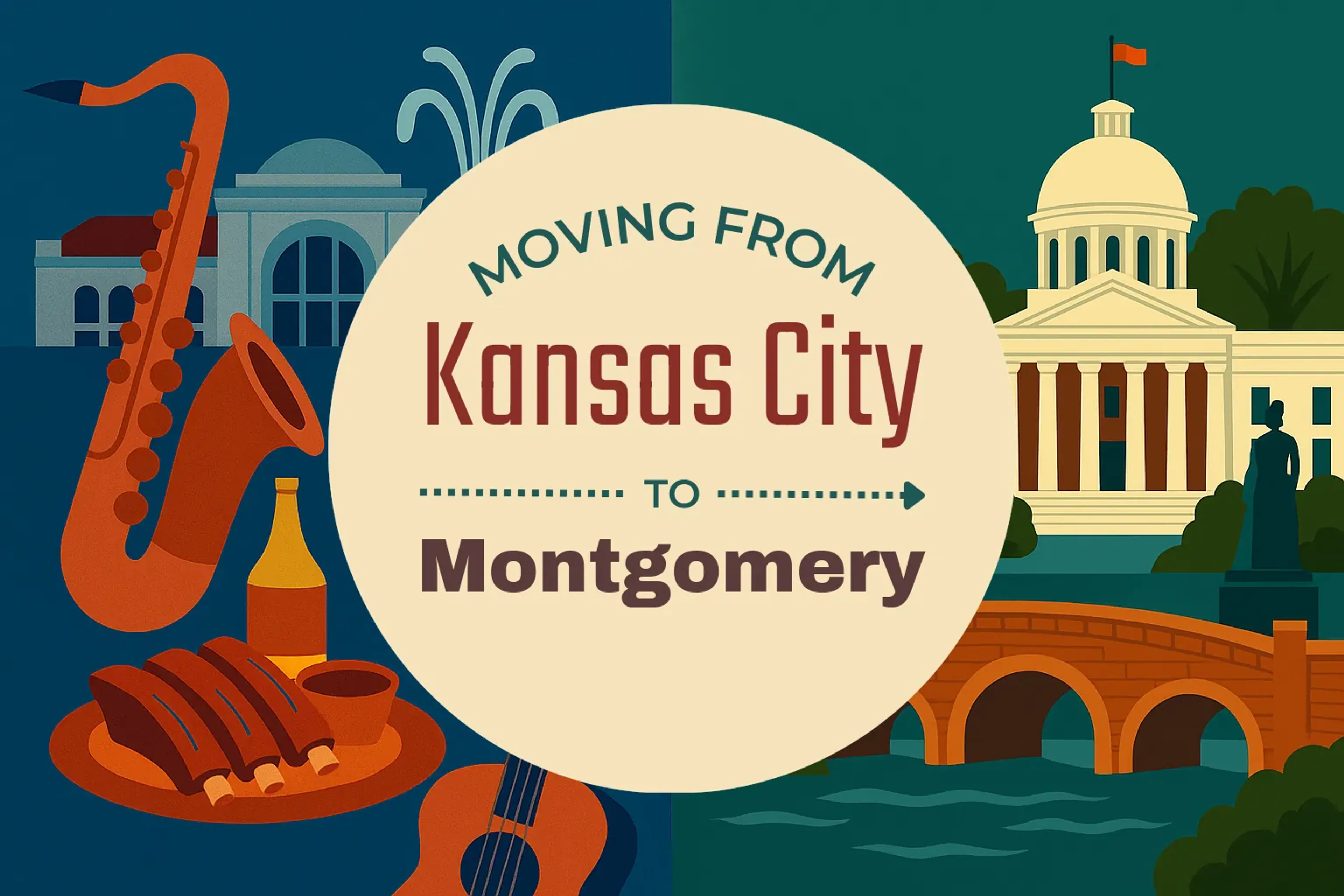 Side-by-side comparison of Kansas City to Montgomery moving companies