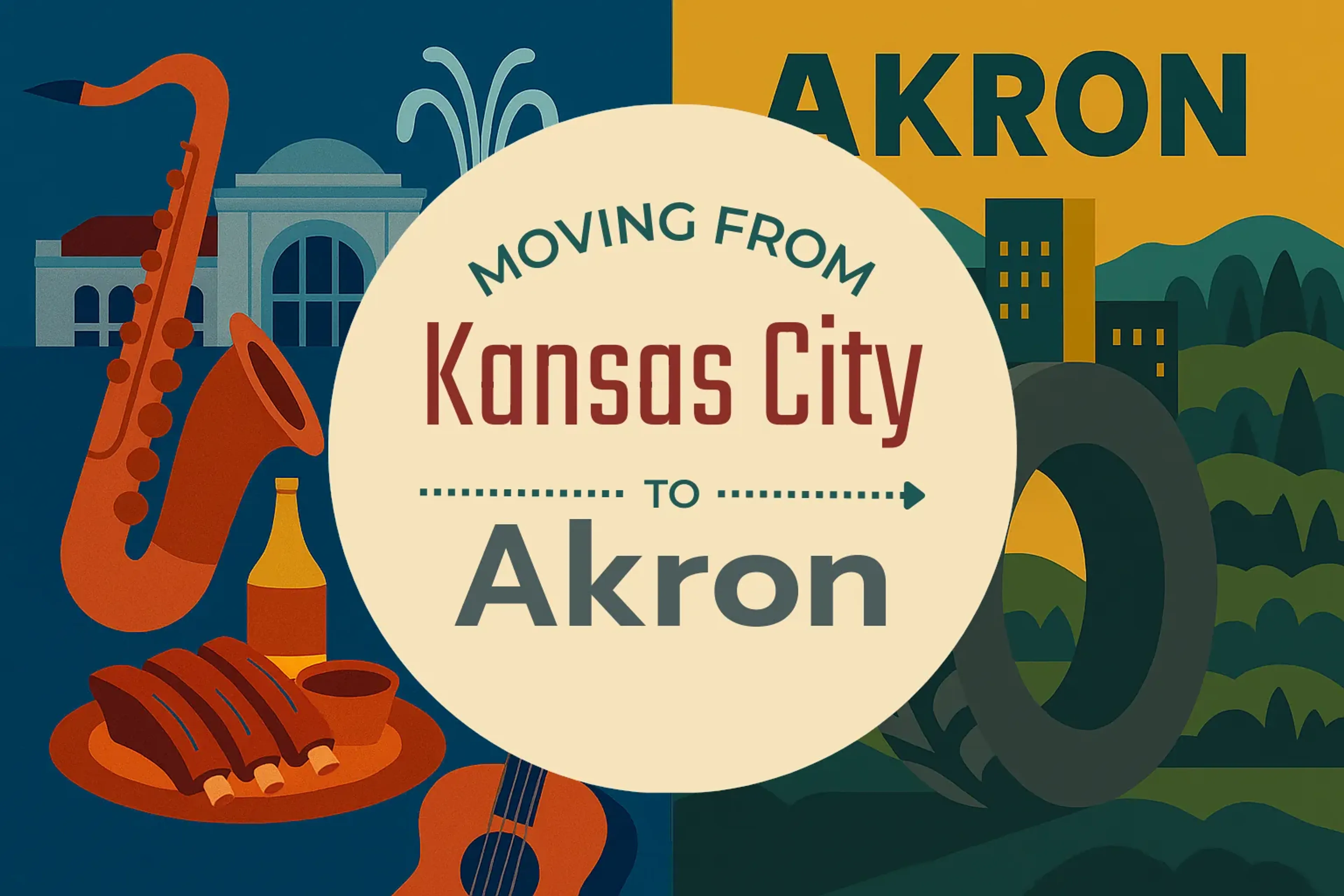 Side-by-side comparison of Kansas City to Akron moving companies