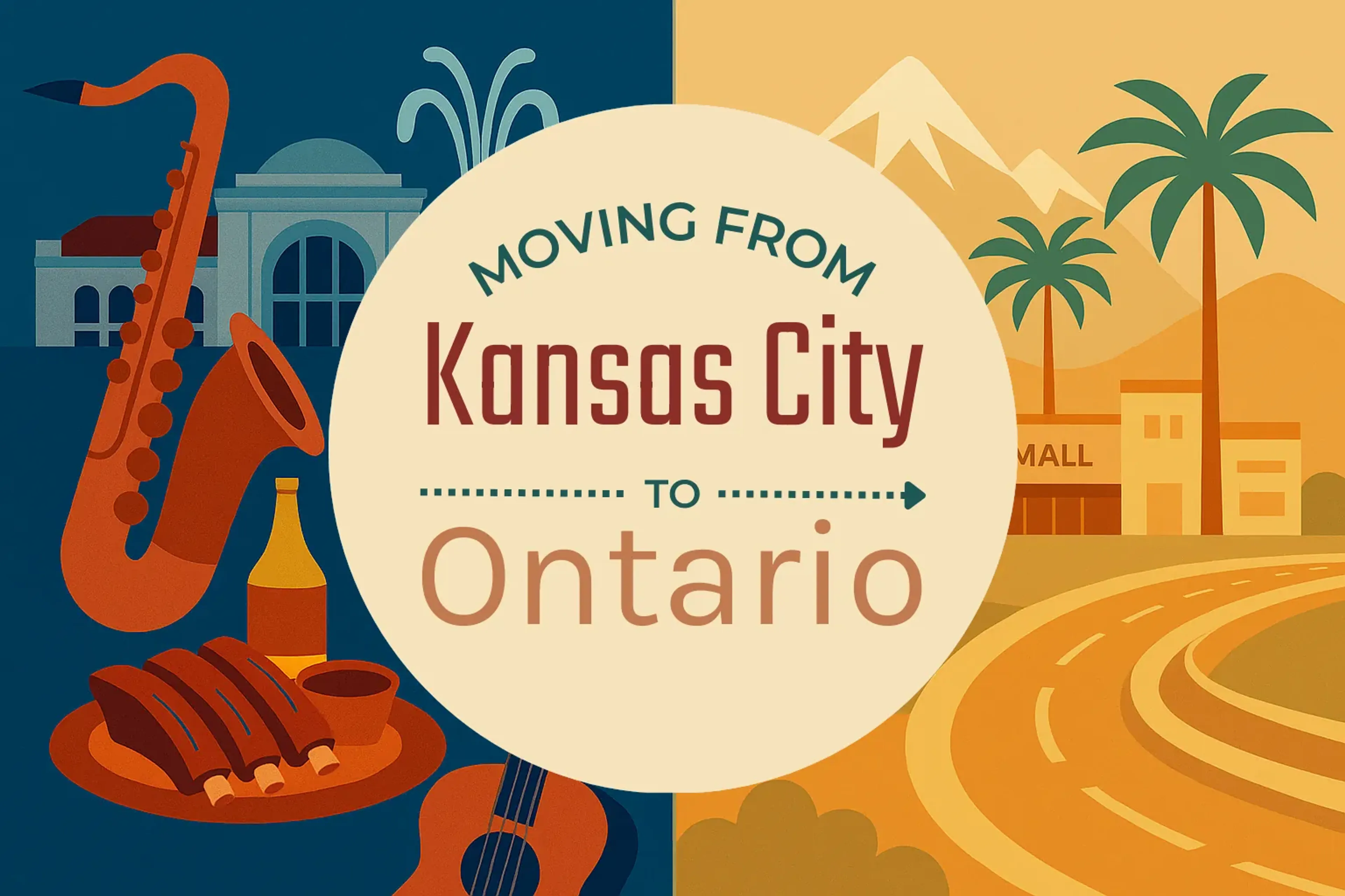 Side-by-side comparison of Kansas City to Ontario moving companies