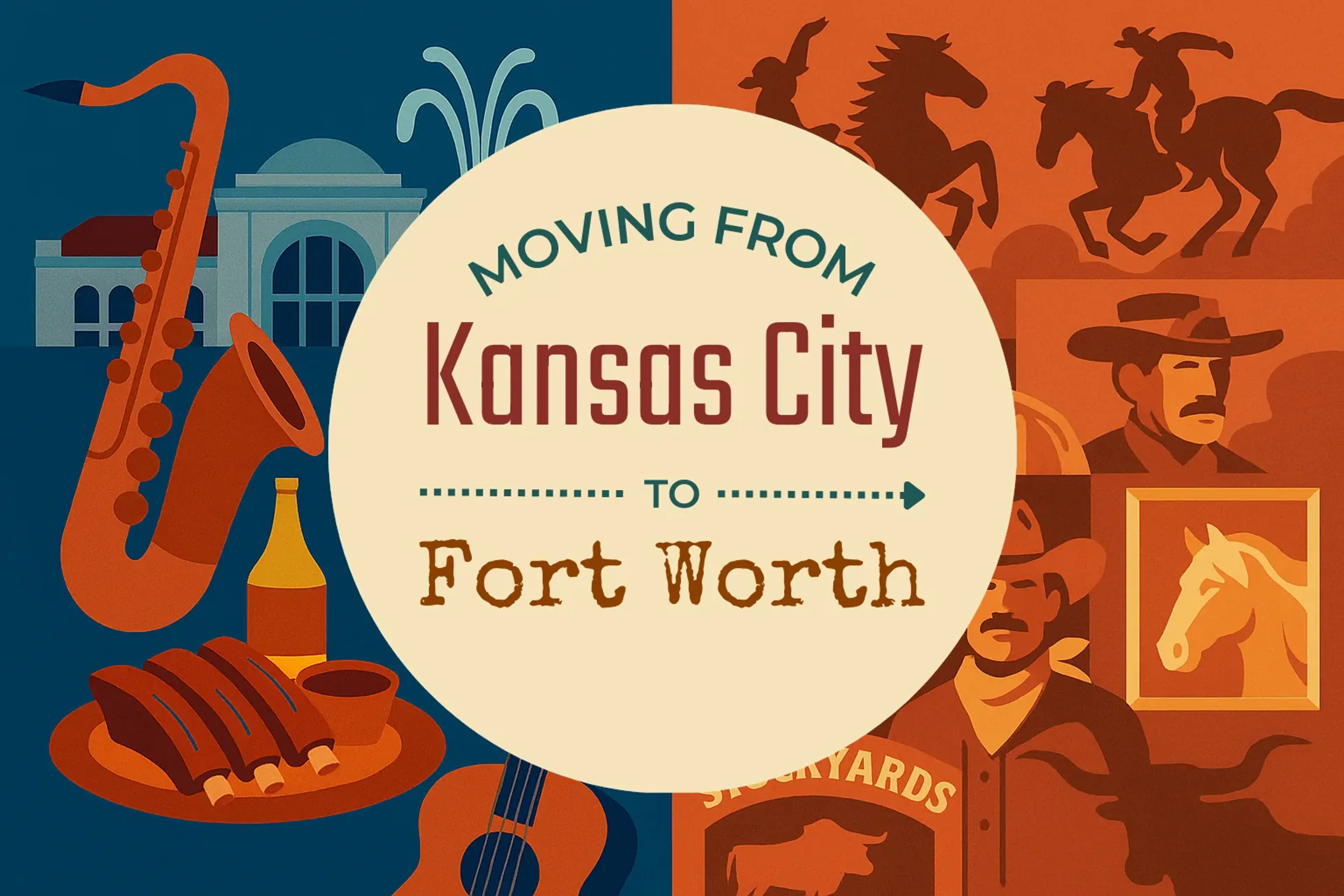Side-by-side comparison of Kansas City to Fort Worth moving companies