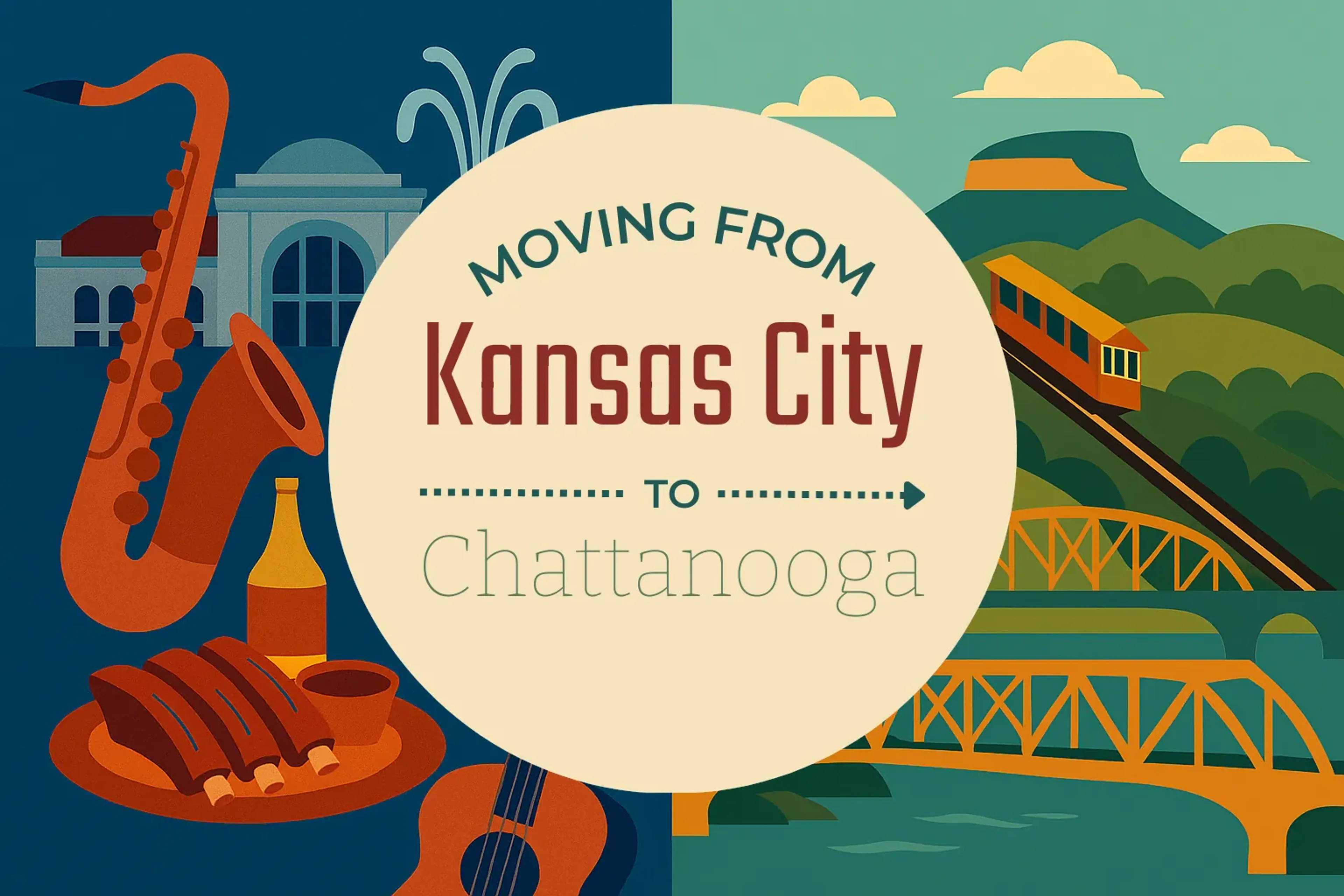 Side-by-side comparison of Kansas City to Chattanooga moving companies