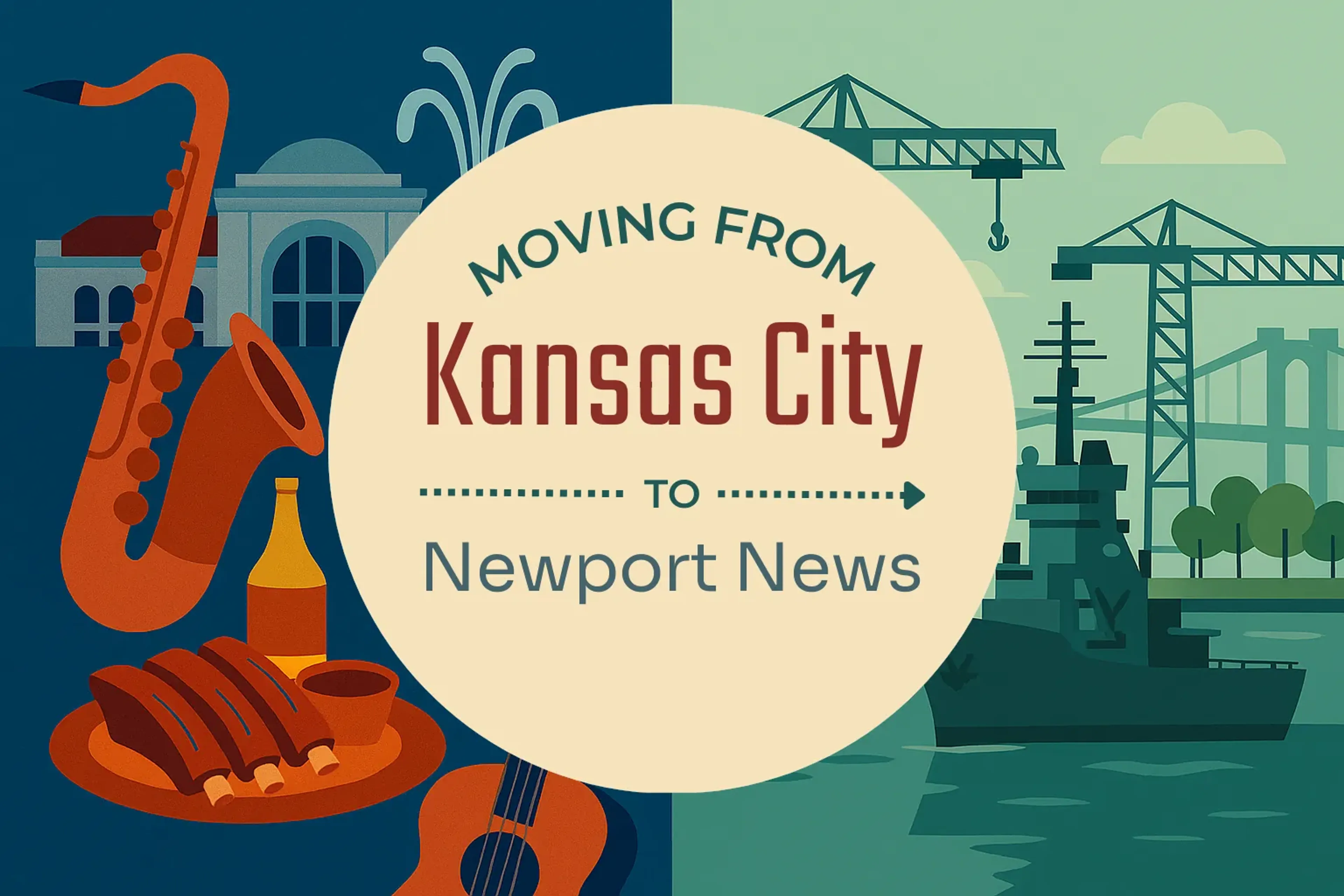 Side-by-side comparison of Kansas City to Newport News moving companies