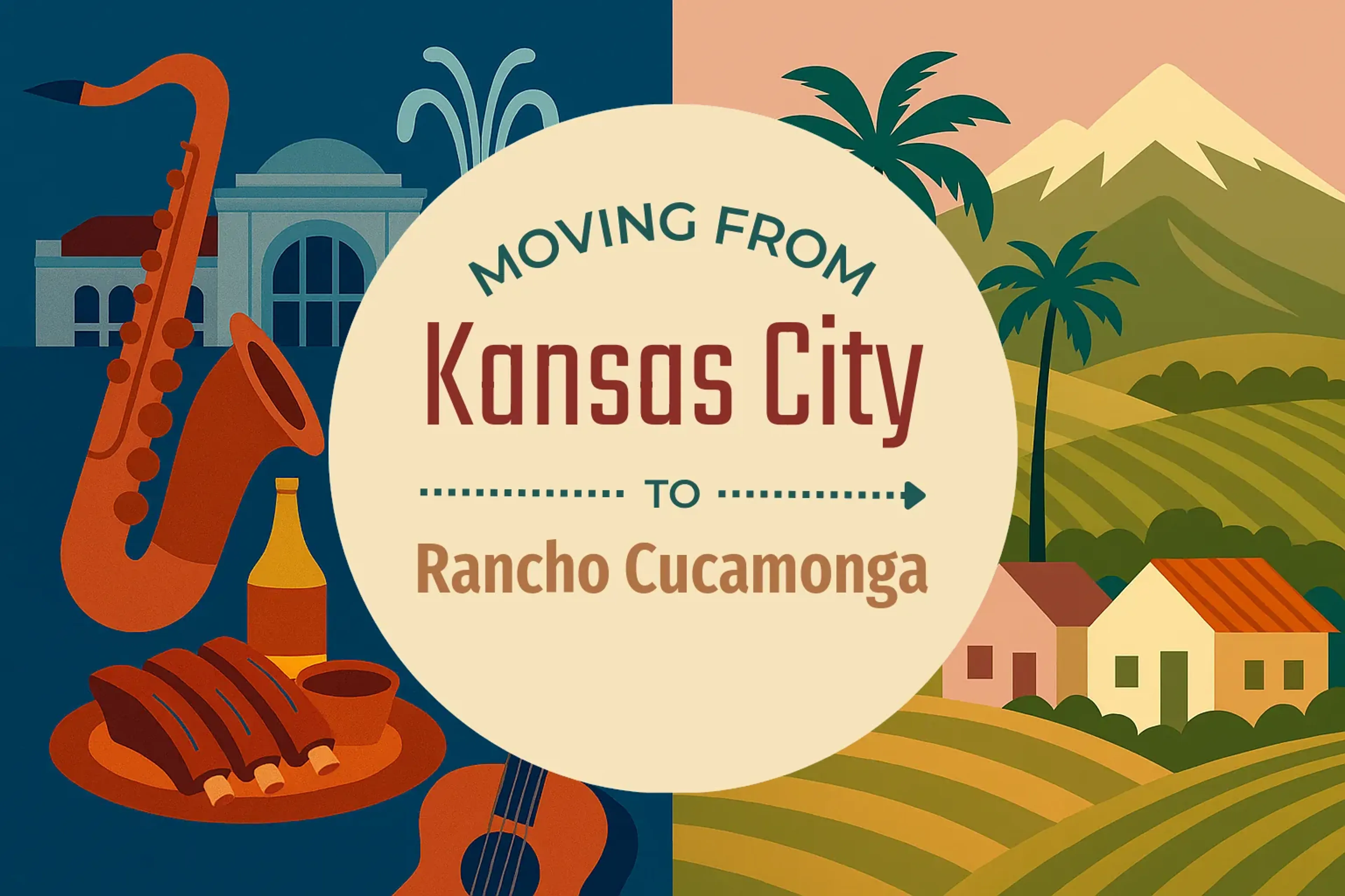 Side-by-side comparison of Kansas City to Rancho Cucamonga moving companies