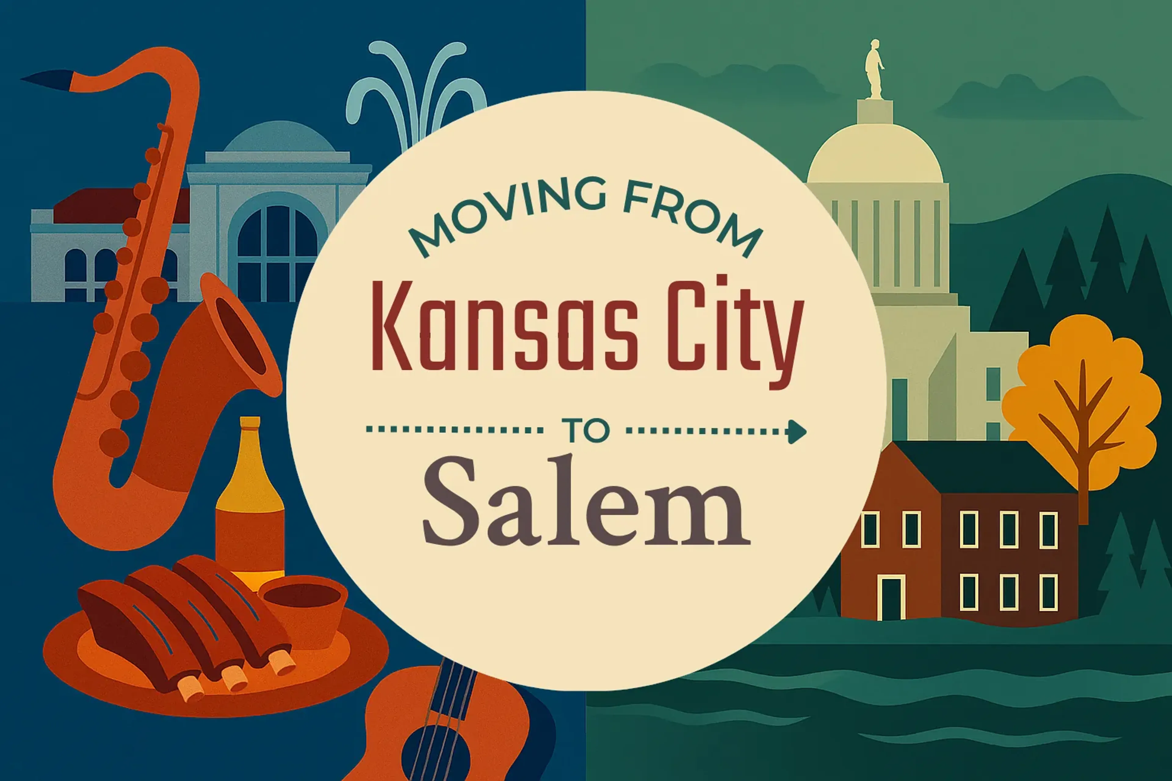 Side-by-side comparison of Kansas City to Salem moving companies