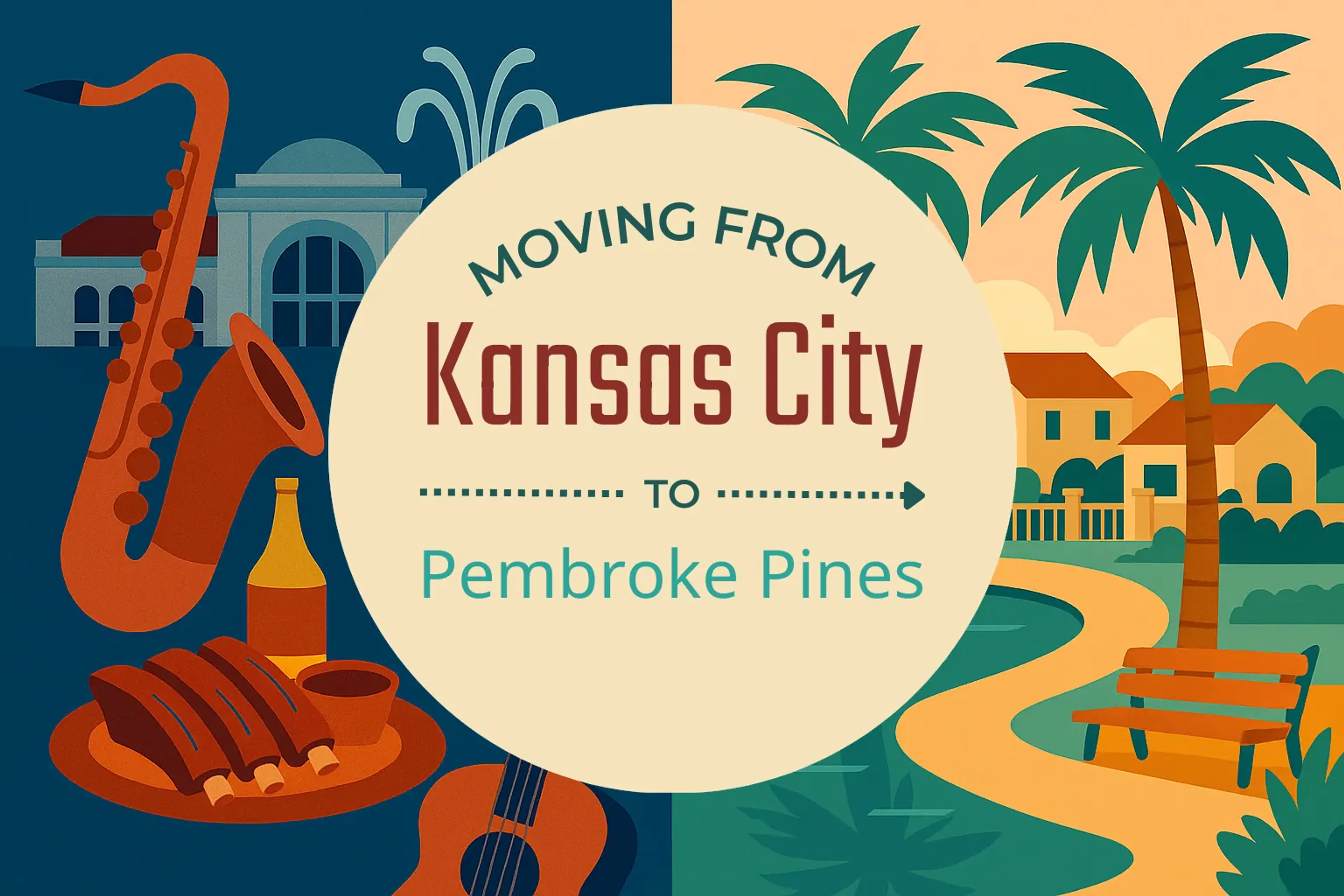 Side-by-side comparison of Kansas City to Pembroke Pines moving companies