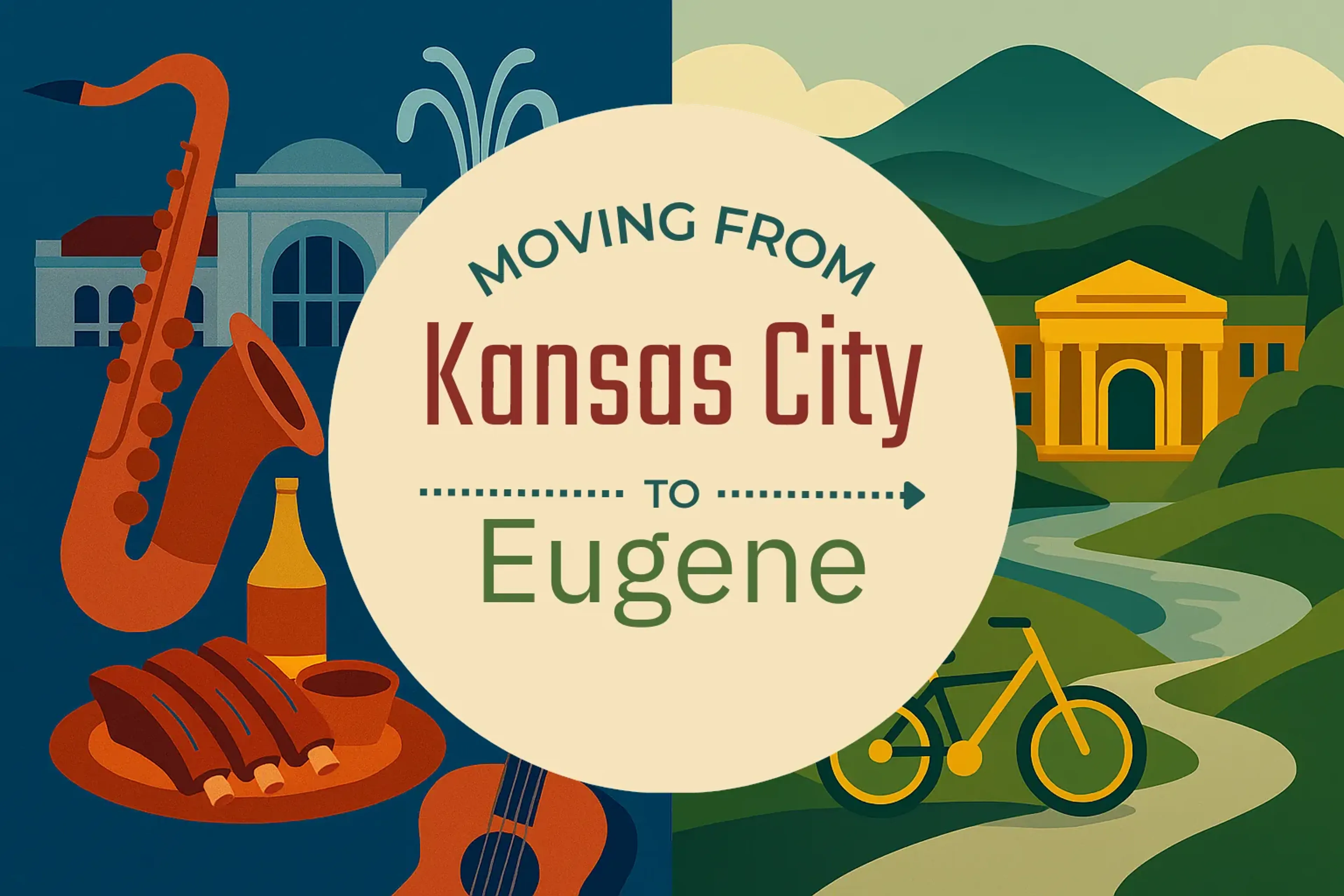Side-by-side comparison of Kansas City to Eugene moving companies