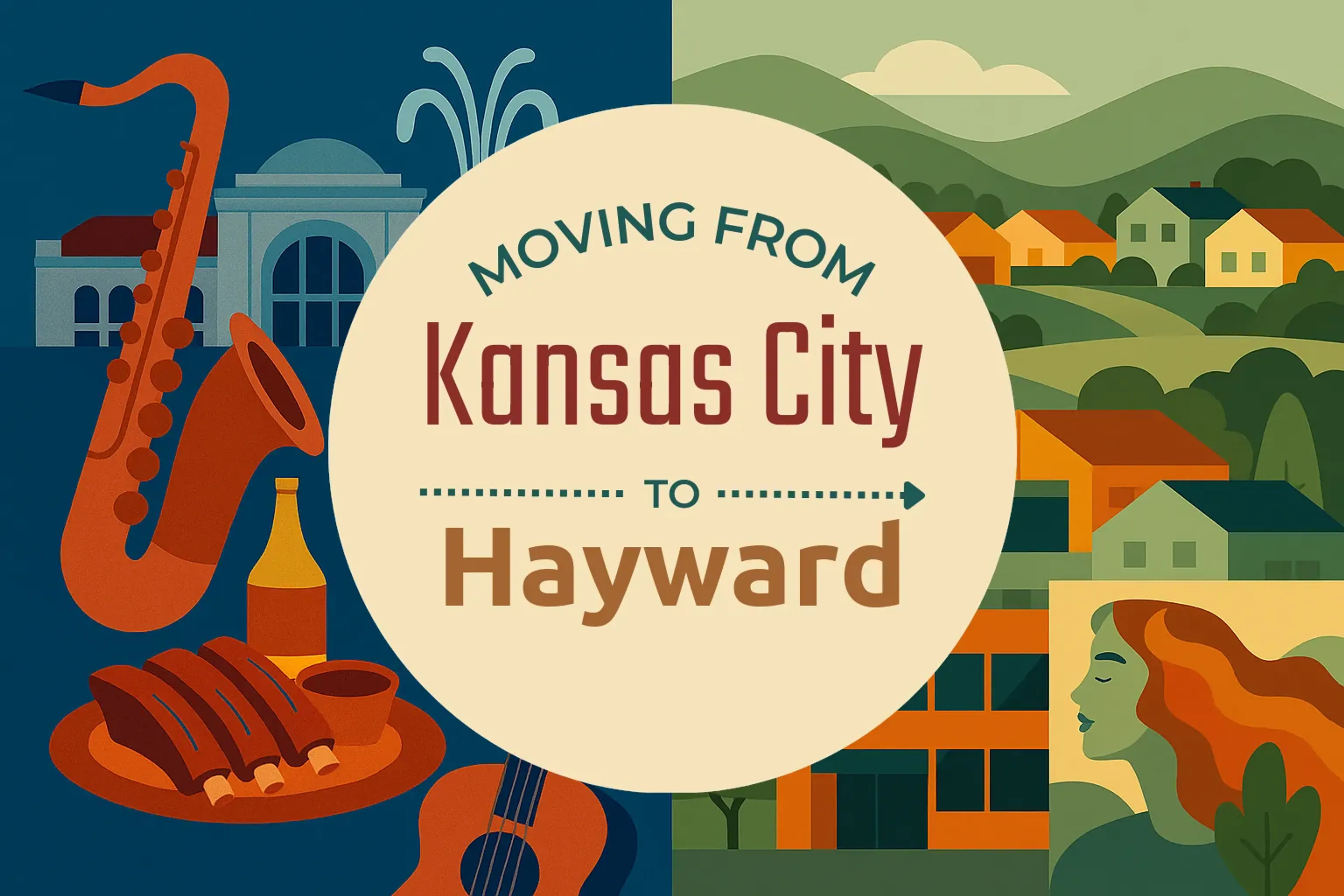 Side-by-side comparison of Kansas City to Hayward moving companies